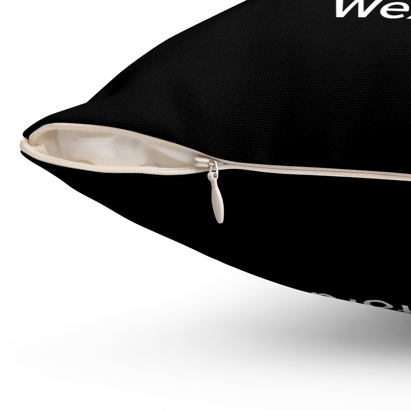 Wexford Spun Polyester Square Pillow Black Edition 2 Sizes