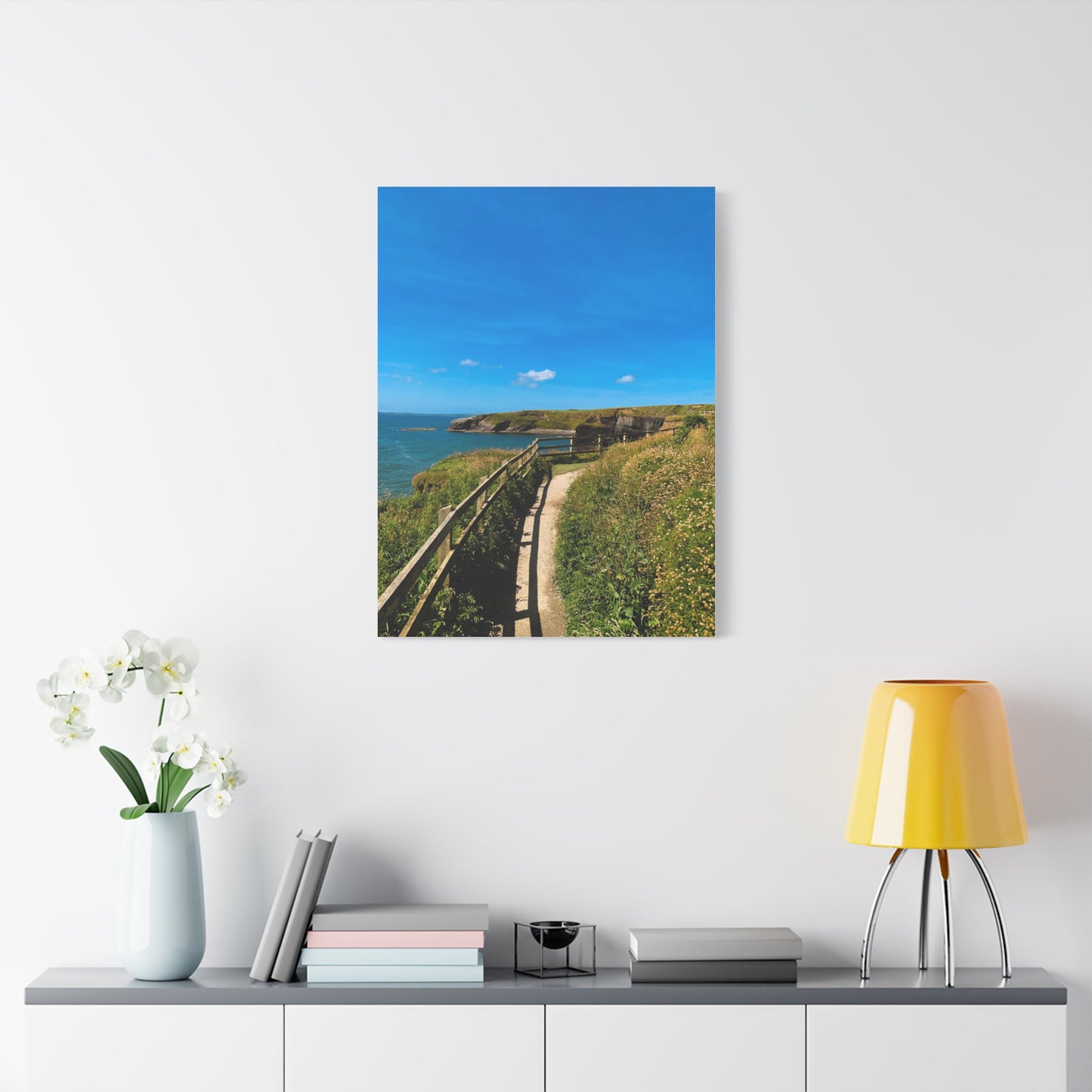 Sunny Walk In Ballybunion Matte Canvas, Stretched, 1.25"