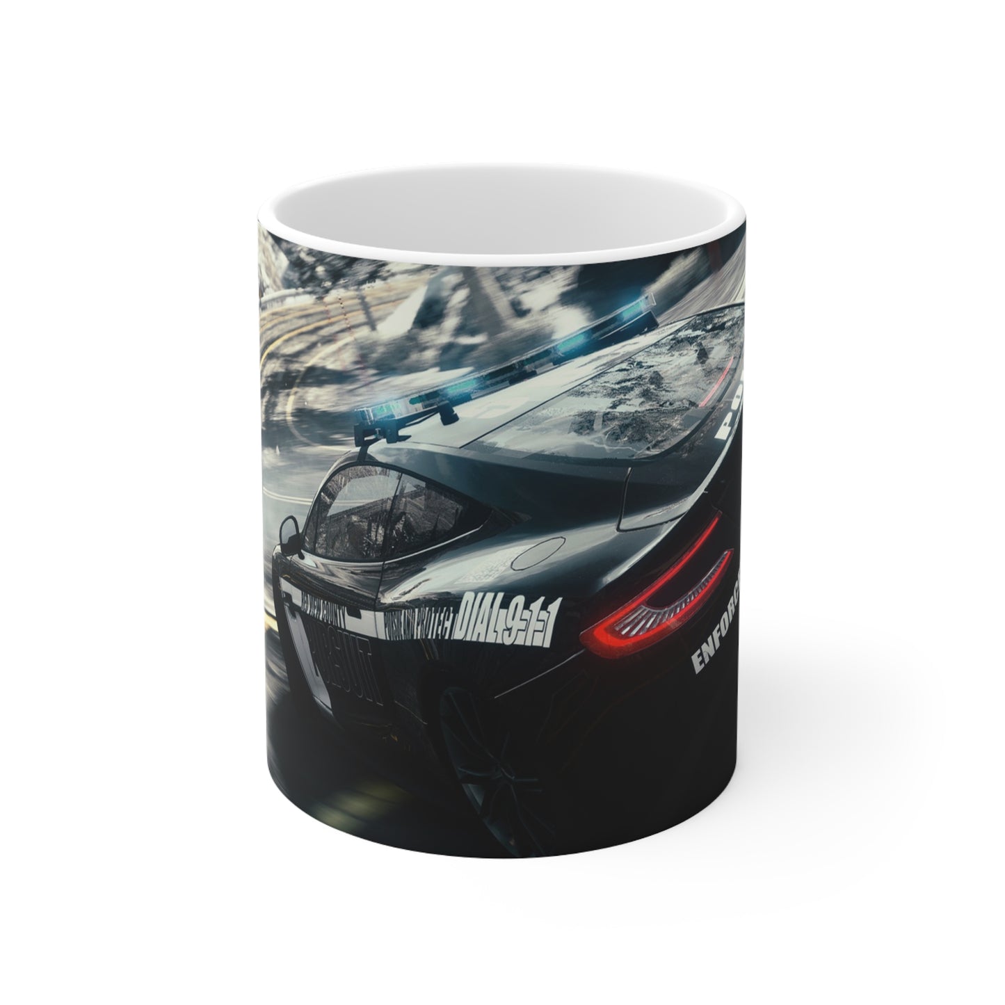 Need for Speed Ceramic Coffee Mug - 11oz & 15oz Race Car Design