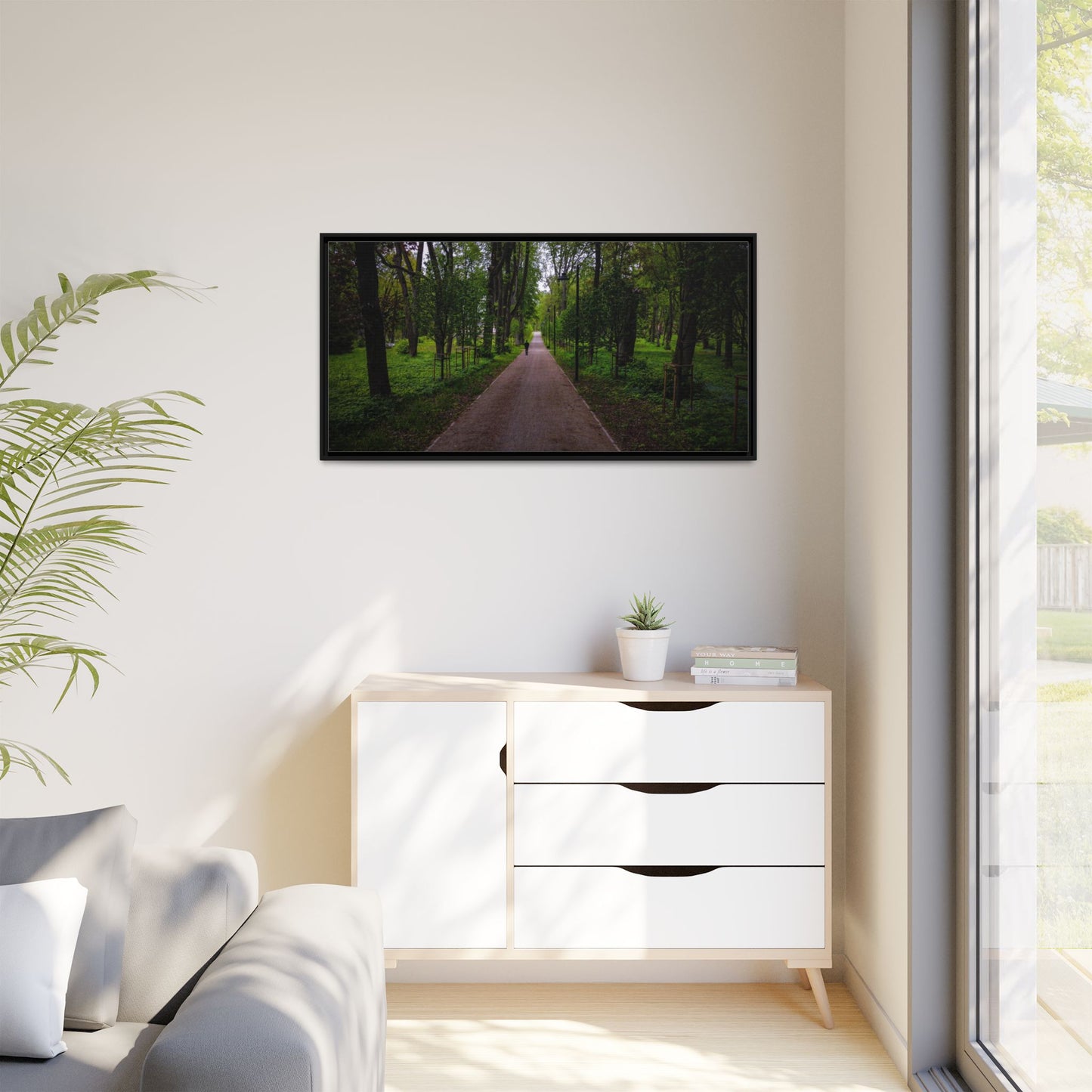 Zagares Park Matte Canvas, Framed (Multi-color)