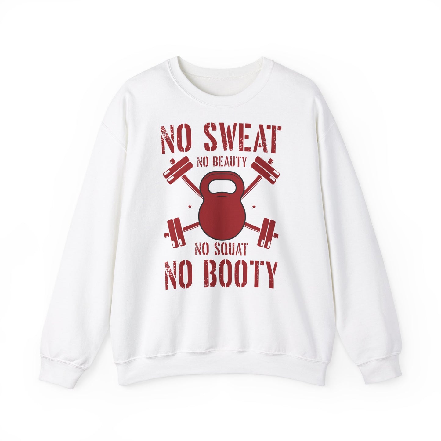 Funny Fitness Sweatshirt - "No Sweat No Beauty" Crewneck