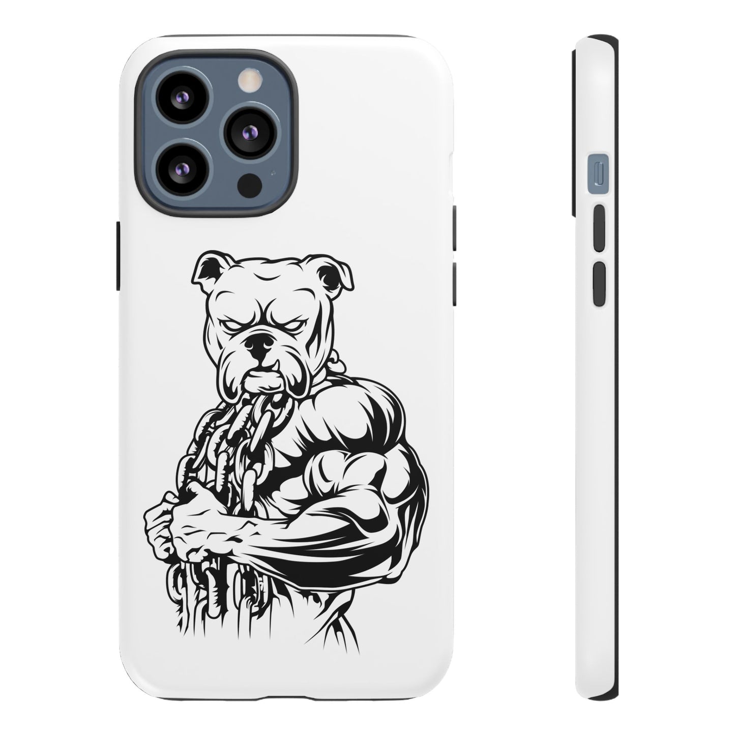 Tough Cases: Strong Bulldog Phone Case - Perfect for Dog Lovers and Fitness Enthusiasts
