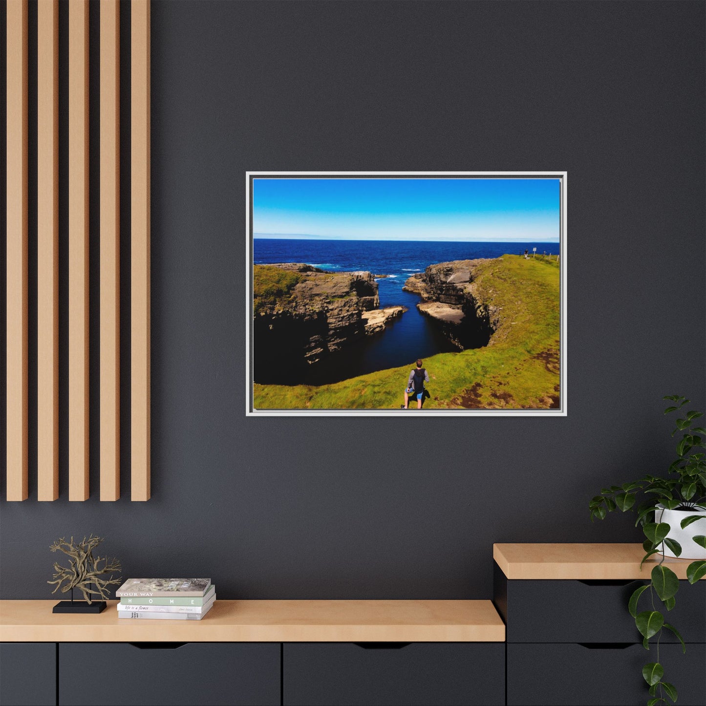 Cliffs Matte Canvas, Framed (Multi-color)