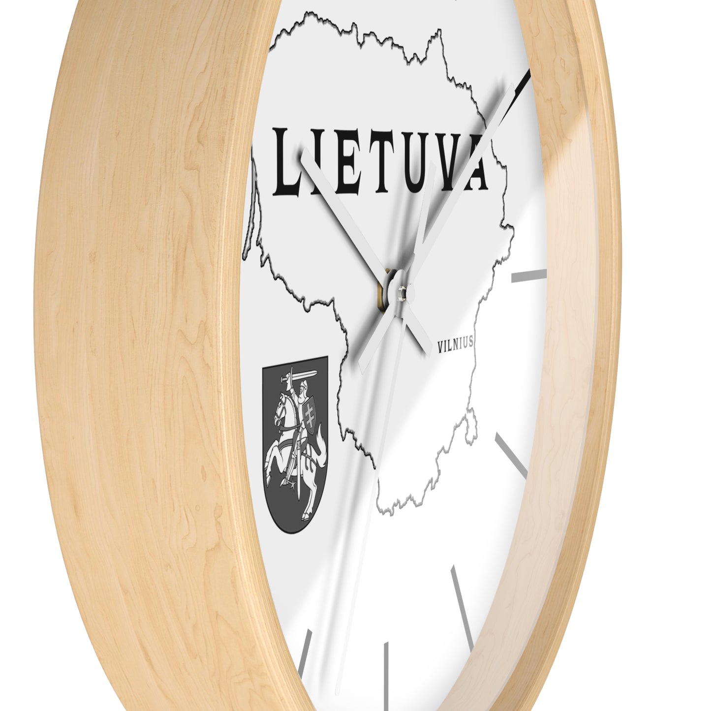 Lithuania Minimalistic Map Wall Clock - Modern Decor for Home & Office