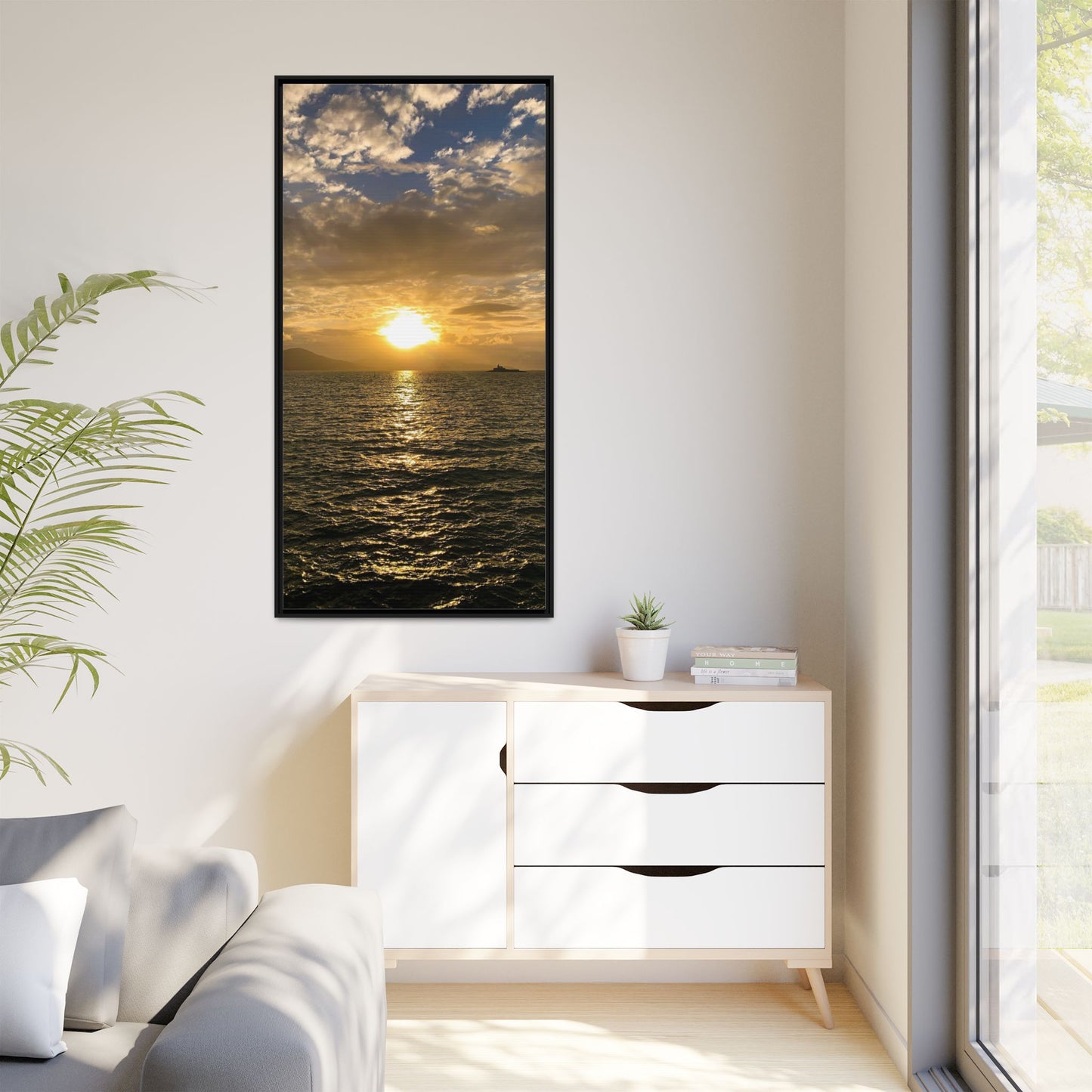 Sunset in Fenit Matte Canvas, Framed (Multi-color)
