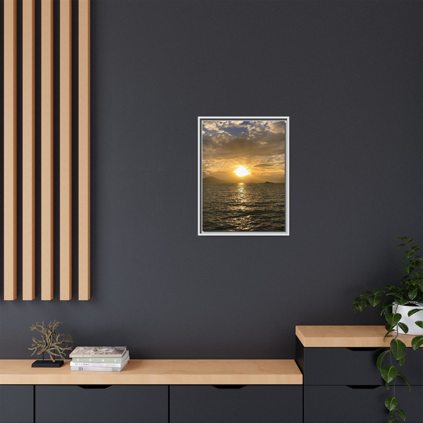 Sunset in Fenit Matte Canvas, Framed (Multi-color)