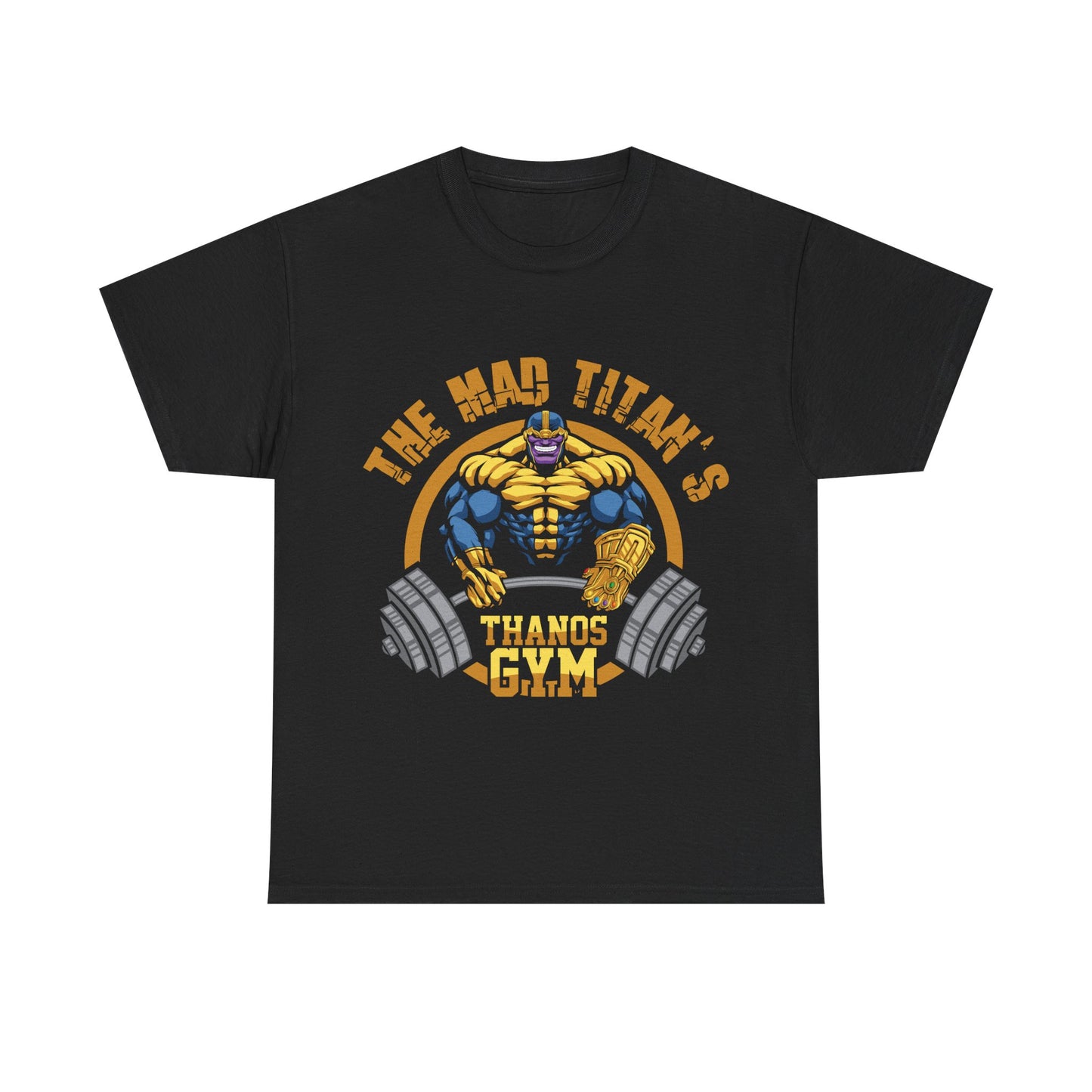 Thanos Gym Unisex Heavy Cotton Tee - The Mad Titan's Workout Shirt Black