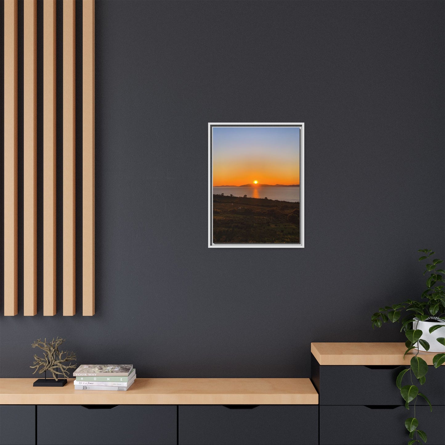 Sunset Ring Of Kerry Matte Canvas, Framed (Multi-color)