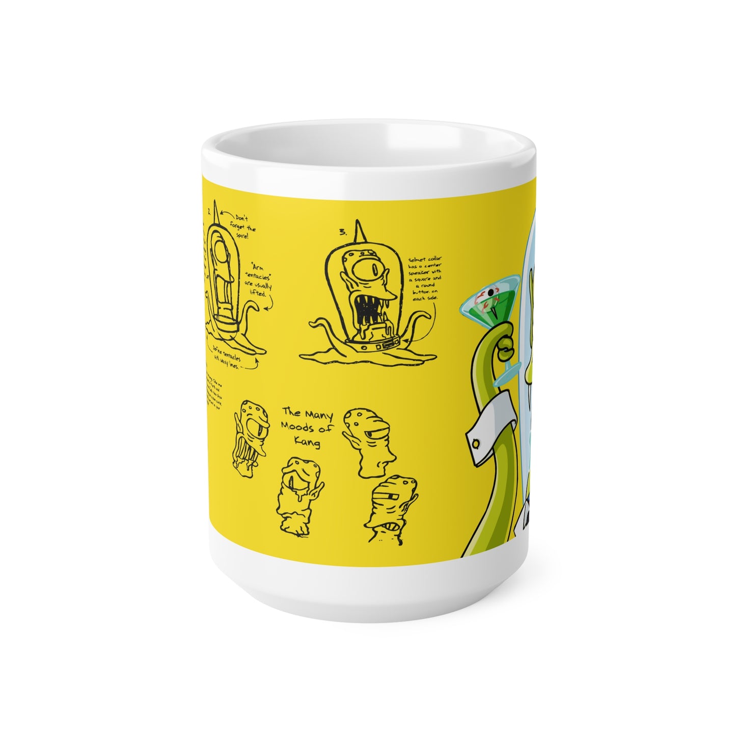Whimsical Cartoon Ceramic Coffee Mug - Fun Kitchen Decor (11oz & 15oz)