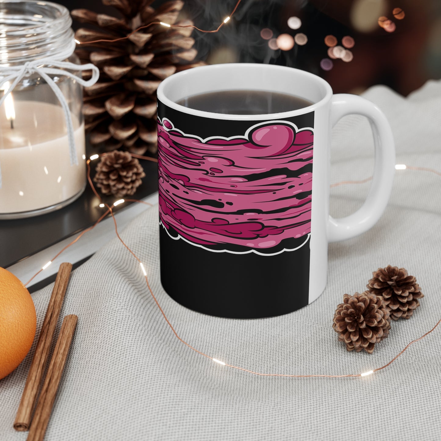 Edgy Skull Design Ceramic Coffee Cups - 11oz & 15oz