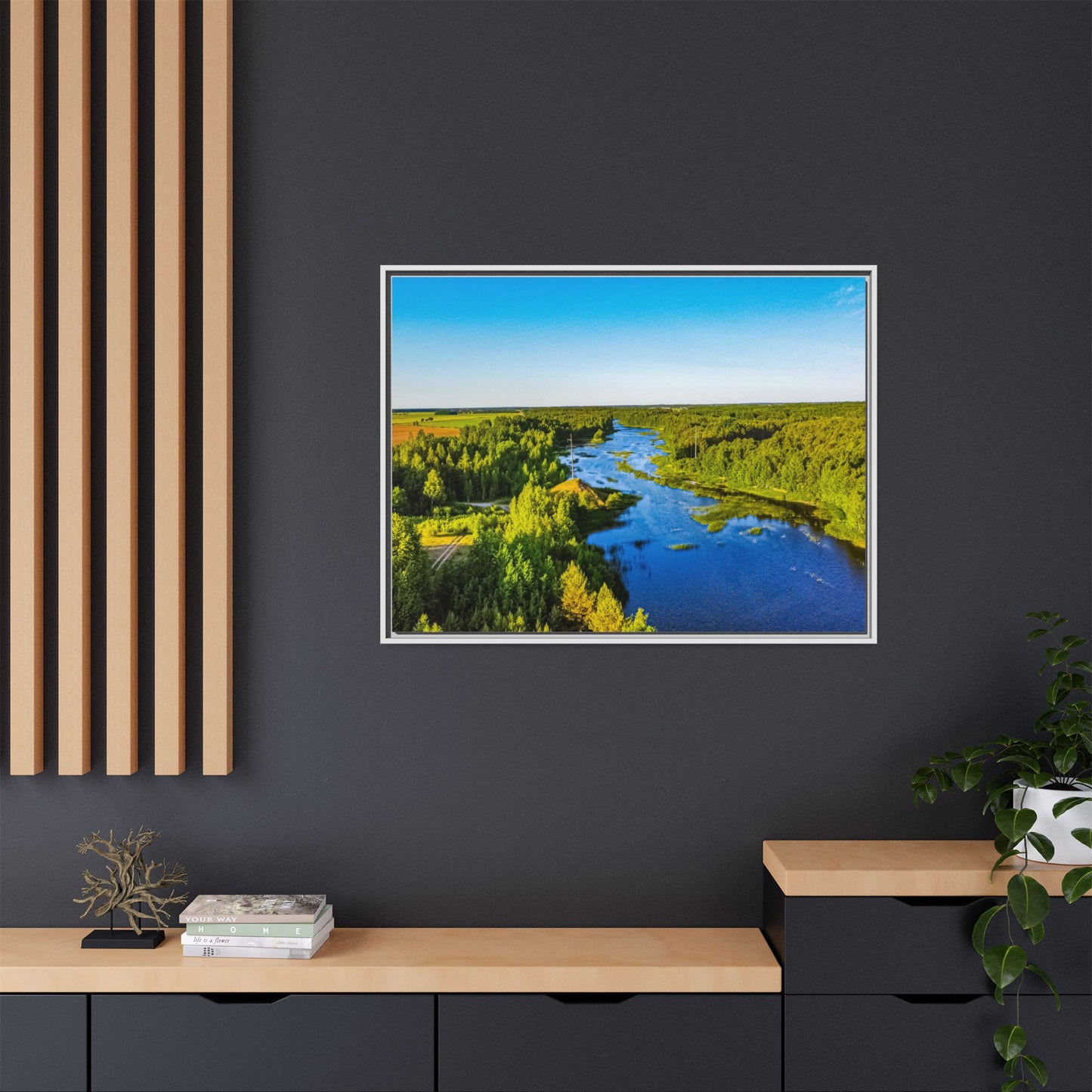 Zagares Lake Matte Canvas, Framed (Multi-color)