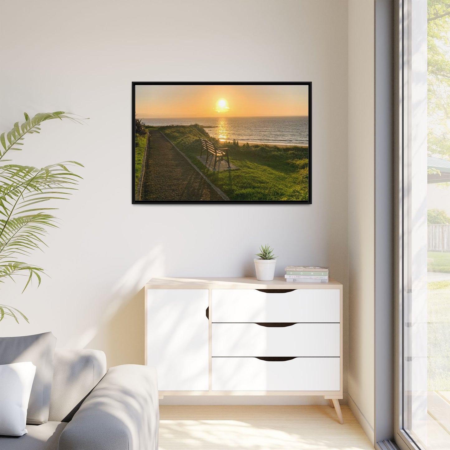 Sunset in Ballybunion 2 Matte Canvas, Framed (Multi-color)