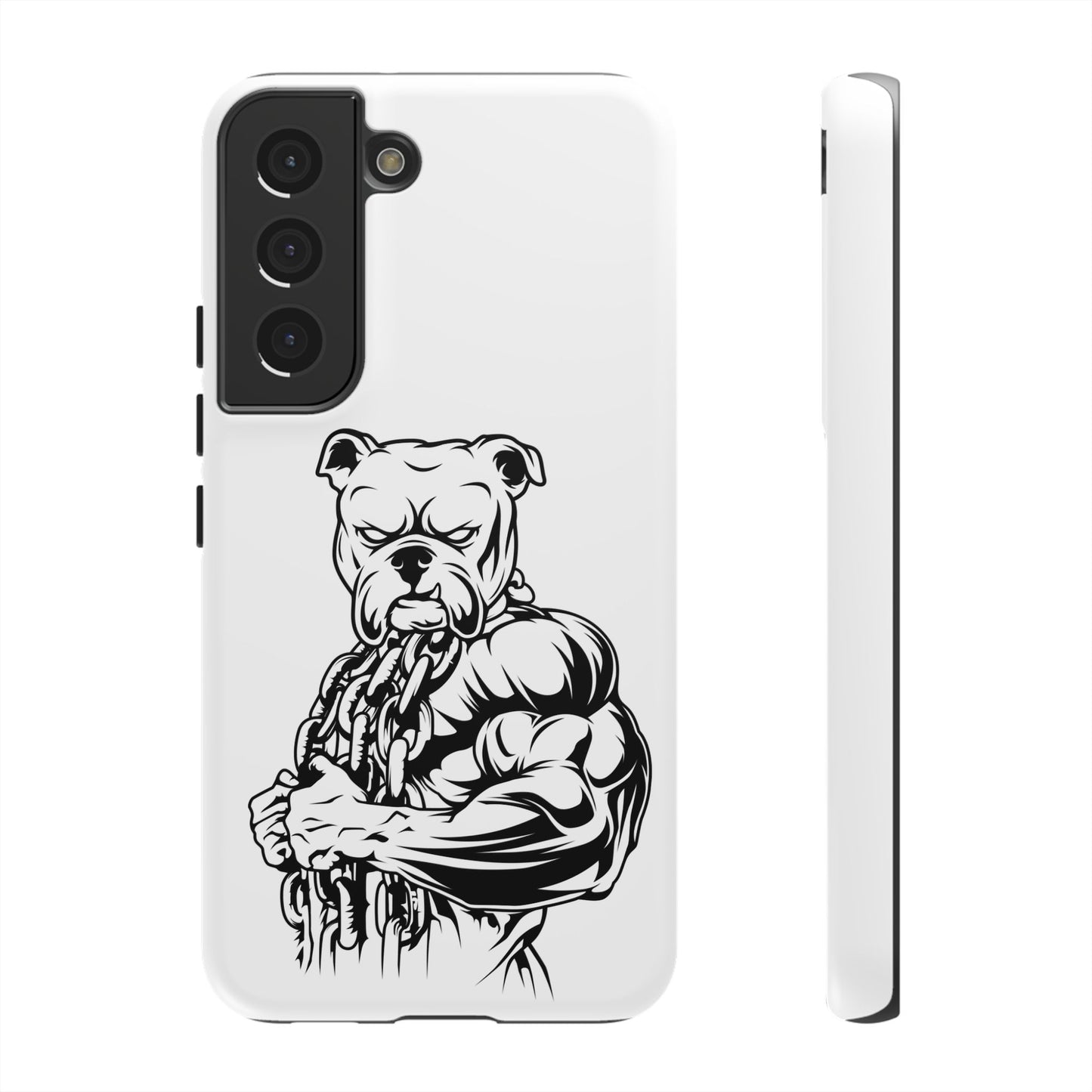 Tough Cases: Strong Bulldog Phone Case - Perfect for Dog Lovers and Fitness Enthusiasts