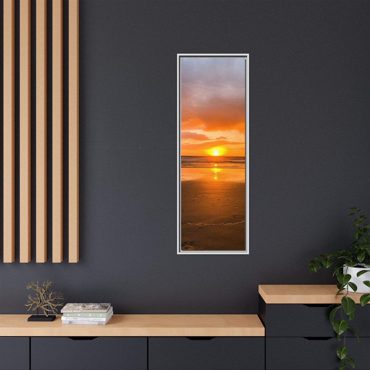Sunset in Ballybunion Matte Canvas, Framed (Multi-color)