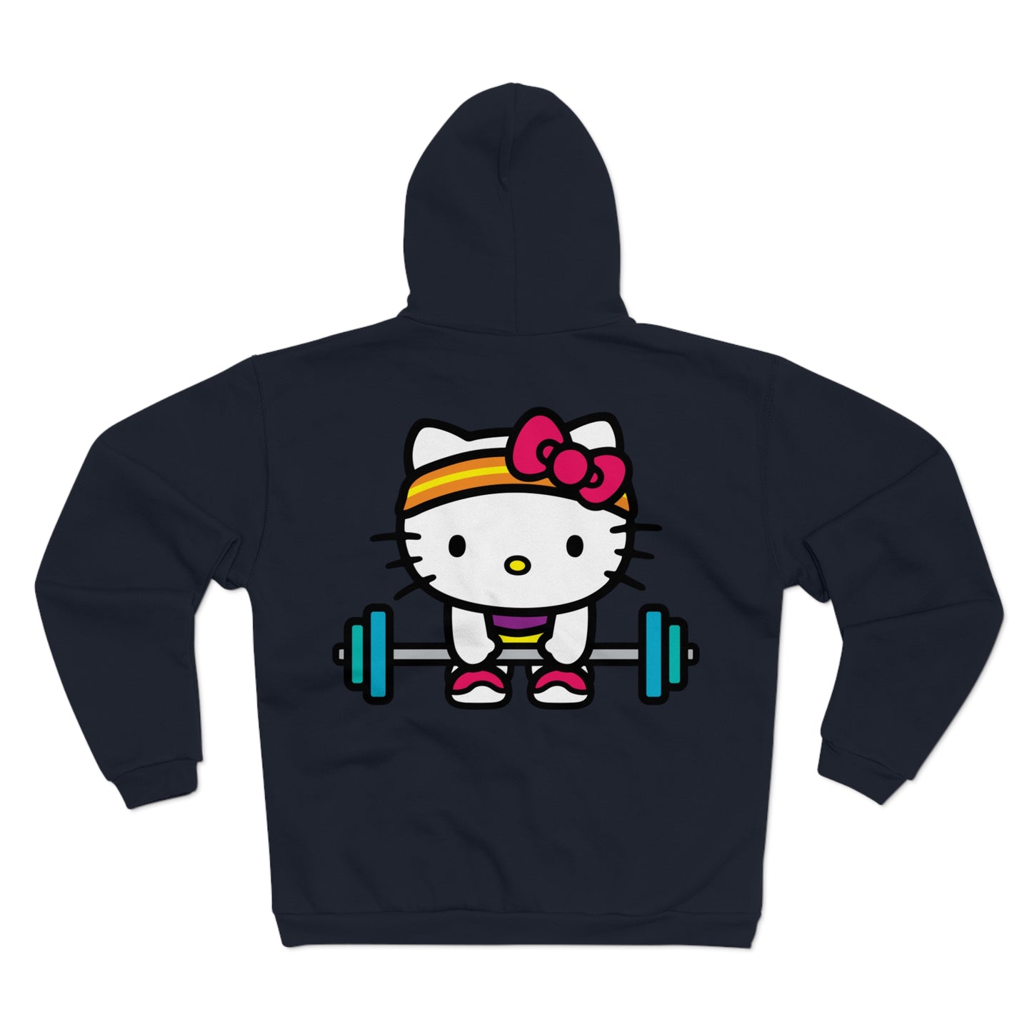 Hello Kitty Gym Motivation Unisex Hooded Zip Sweatshirt