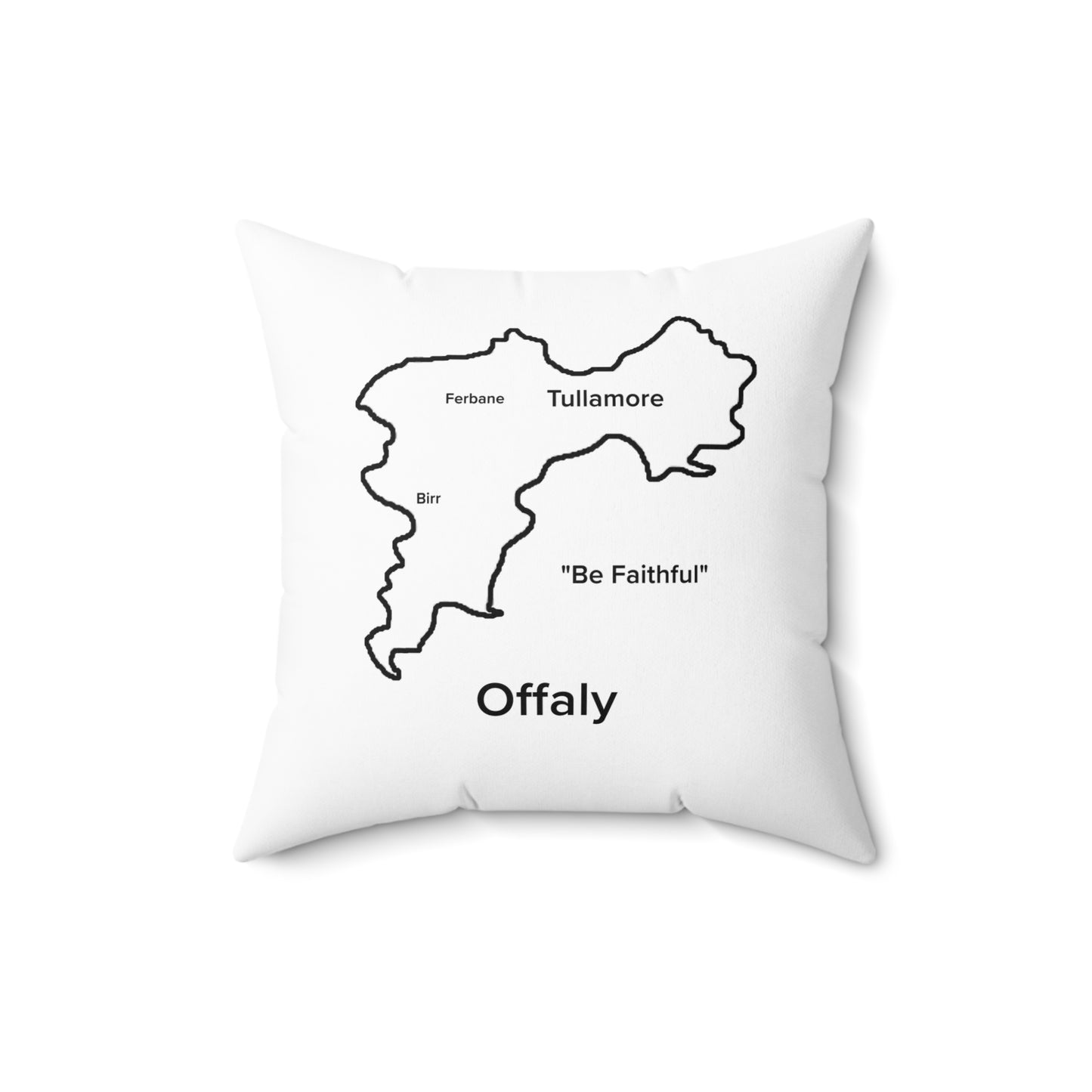 Offaly Spun Polyester Square Pillow White Edition 2 Sizes