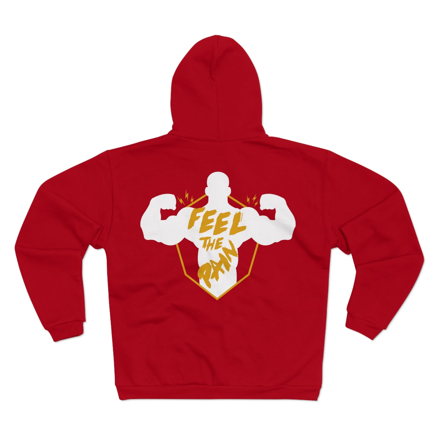 Motivational Unisex Hooded Zip Sweatshirt - 'Feel The Pain' Fitness Gear