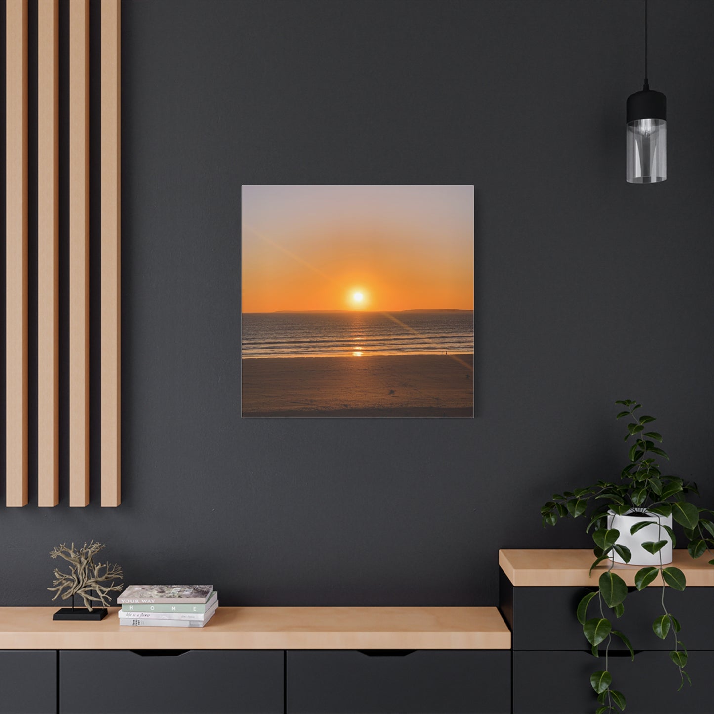 Sunset in ocean Matte Canvas, Stretched, 1.25"