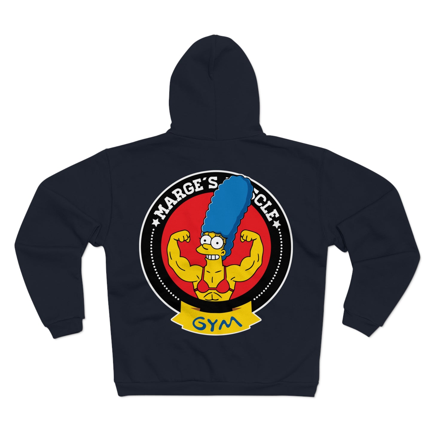 Marge's Muscle Gym Unisex Hooded Zip Sweatshirt - Funny Sweatshirt for Fitness Enthusiasts