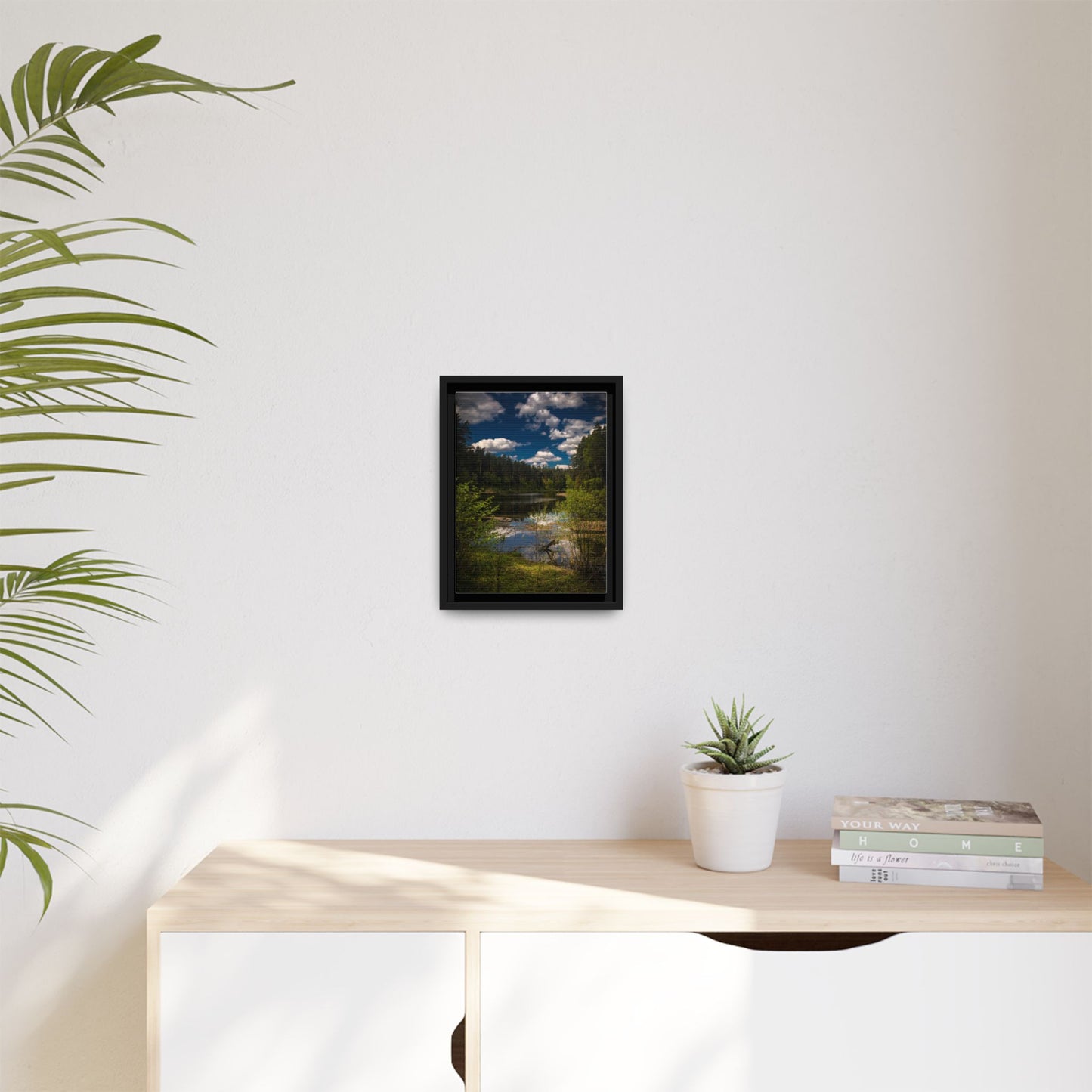 Vilnius Lake Matte Canvas, Framed (Multi-color)