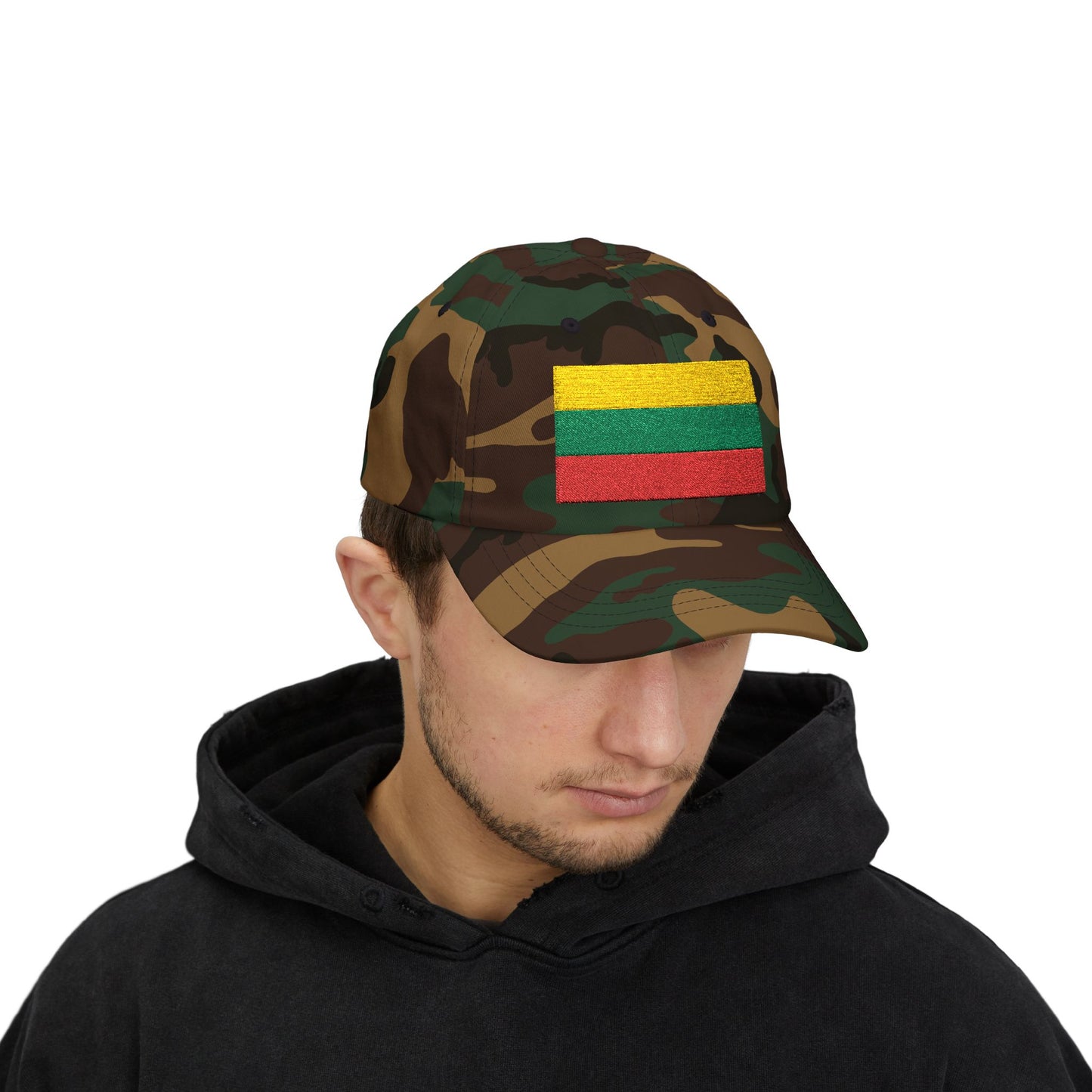 Lithuania Flag Embroidered Classic Dad Cap - Stylish Cotton Hat for Men