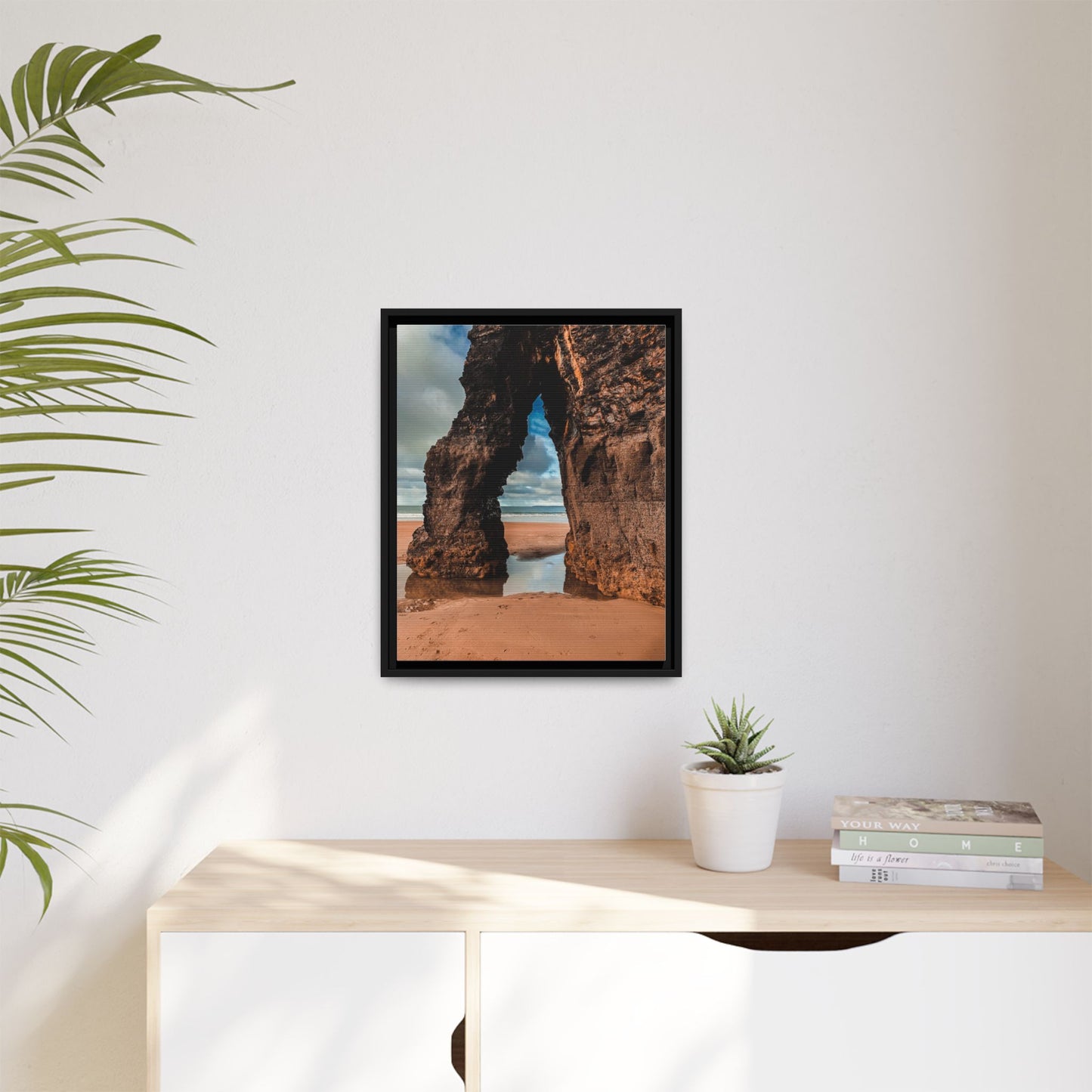Ballybunion Cliff Matte Canvas, Framed (Multi-color)