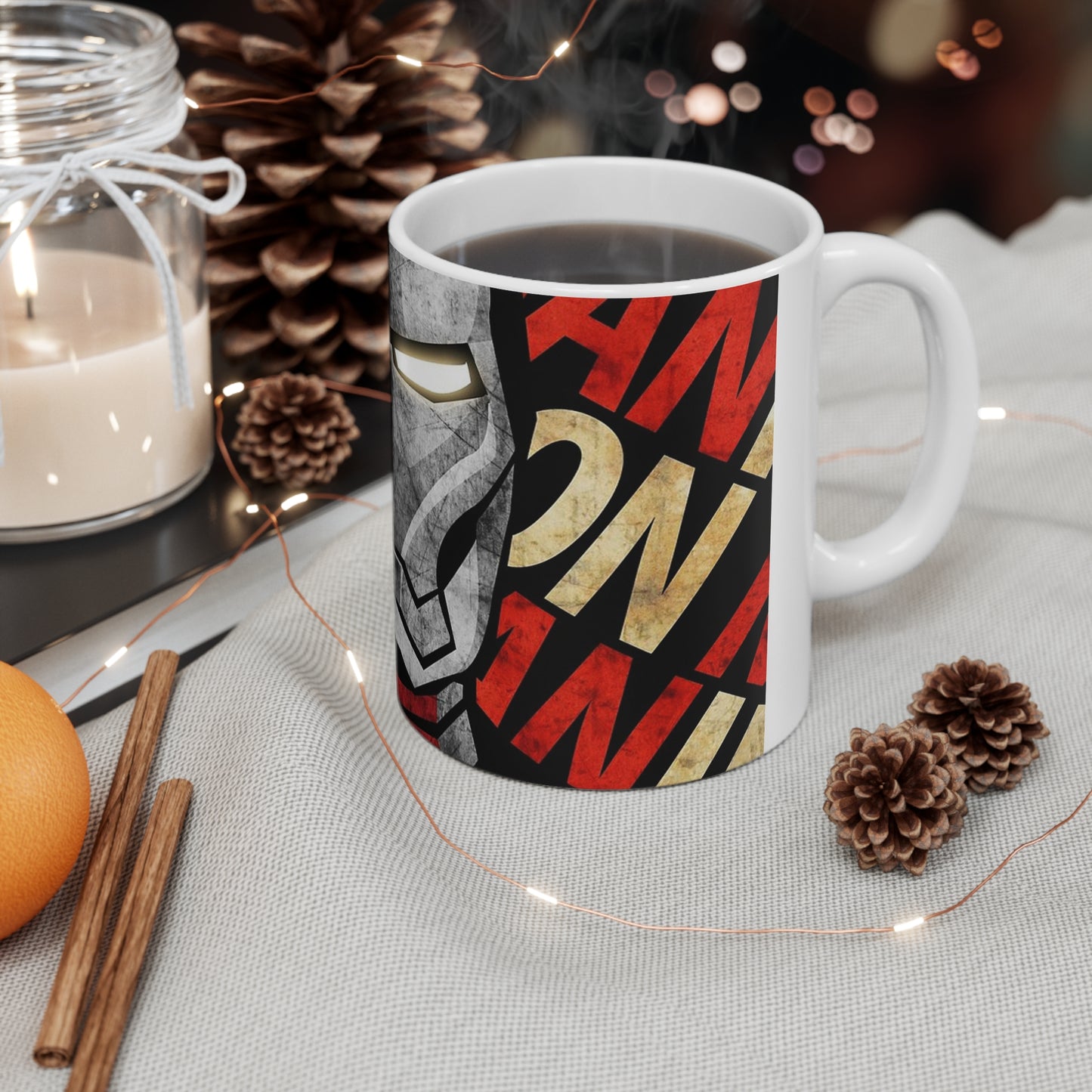 Iron Man Inspired Ceramic Coffee Mug, 11oz & 15oz - Perfect Gift for Marvel Fans