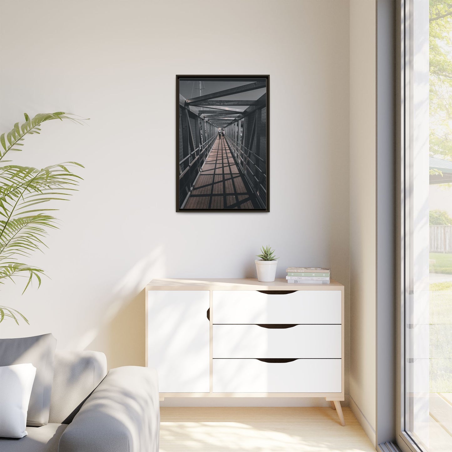 Dingle Pier Matte Canvas, Framed (Multi-color)
