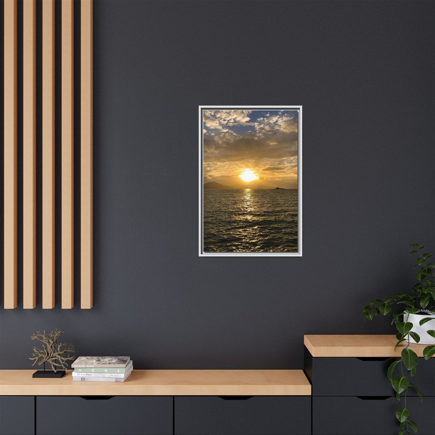 Sunset in Fenit Matte Canvas, Framed (Multi-color)