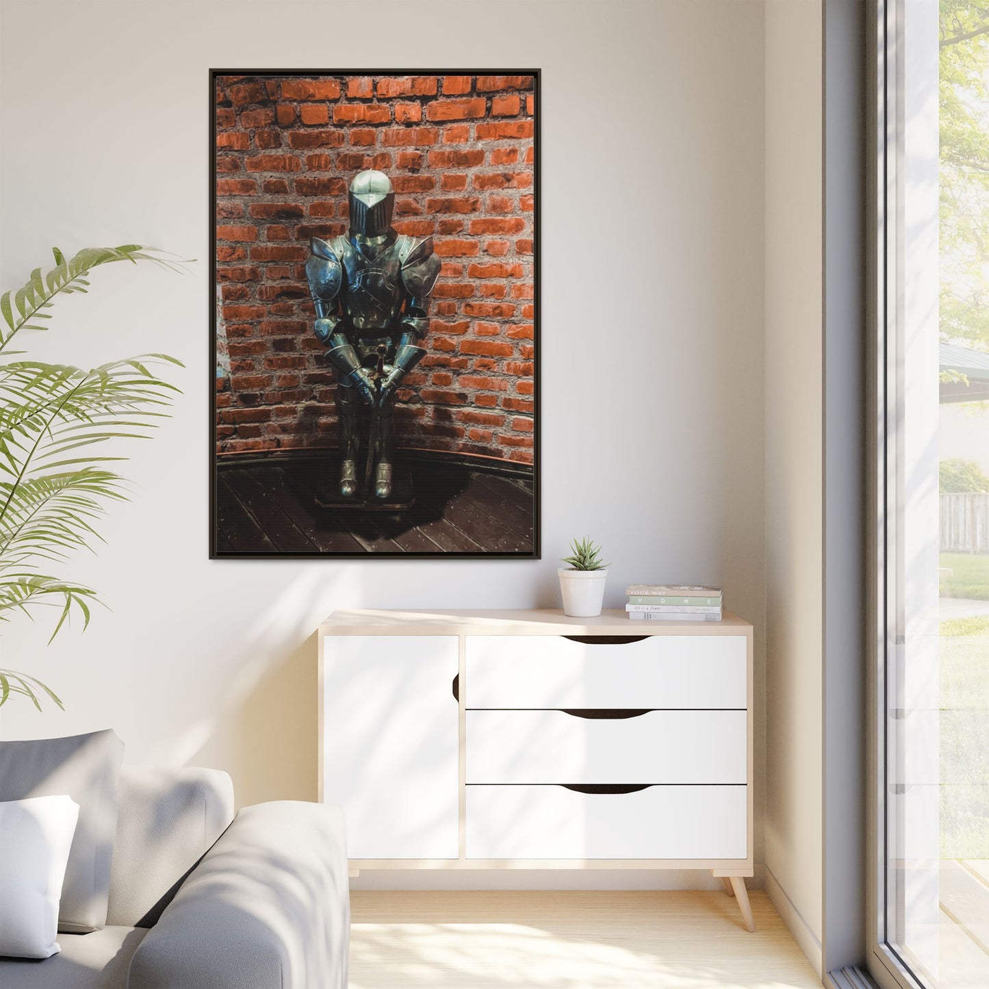 Steel Armour Medieval Age Lithuania Matte Canvas, Framed (Multi-color)