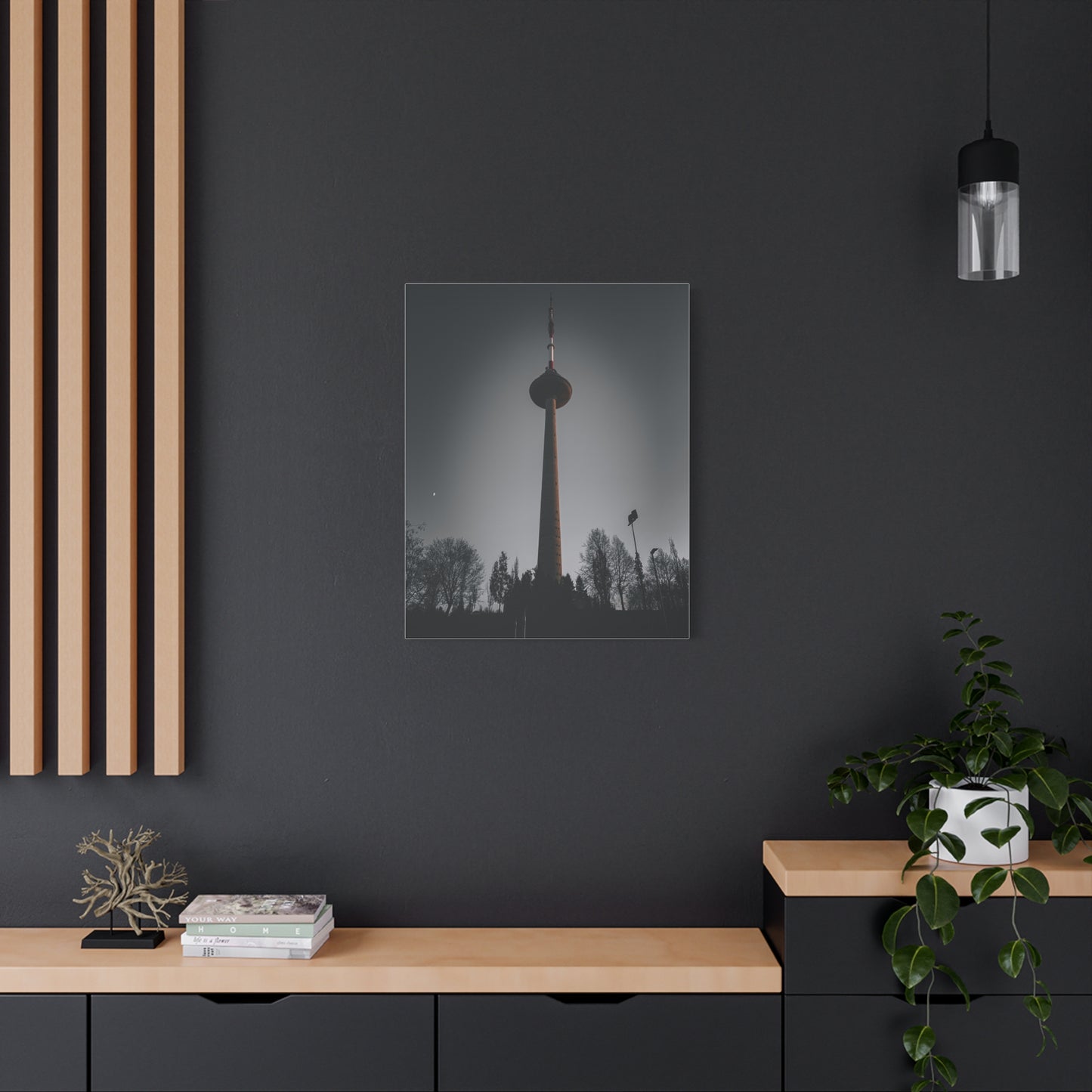 Vilnius TV Tower Matte Canvas, Stretched, 1.25"