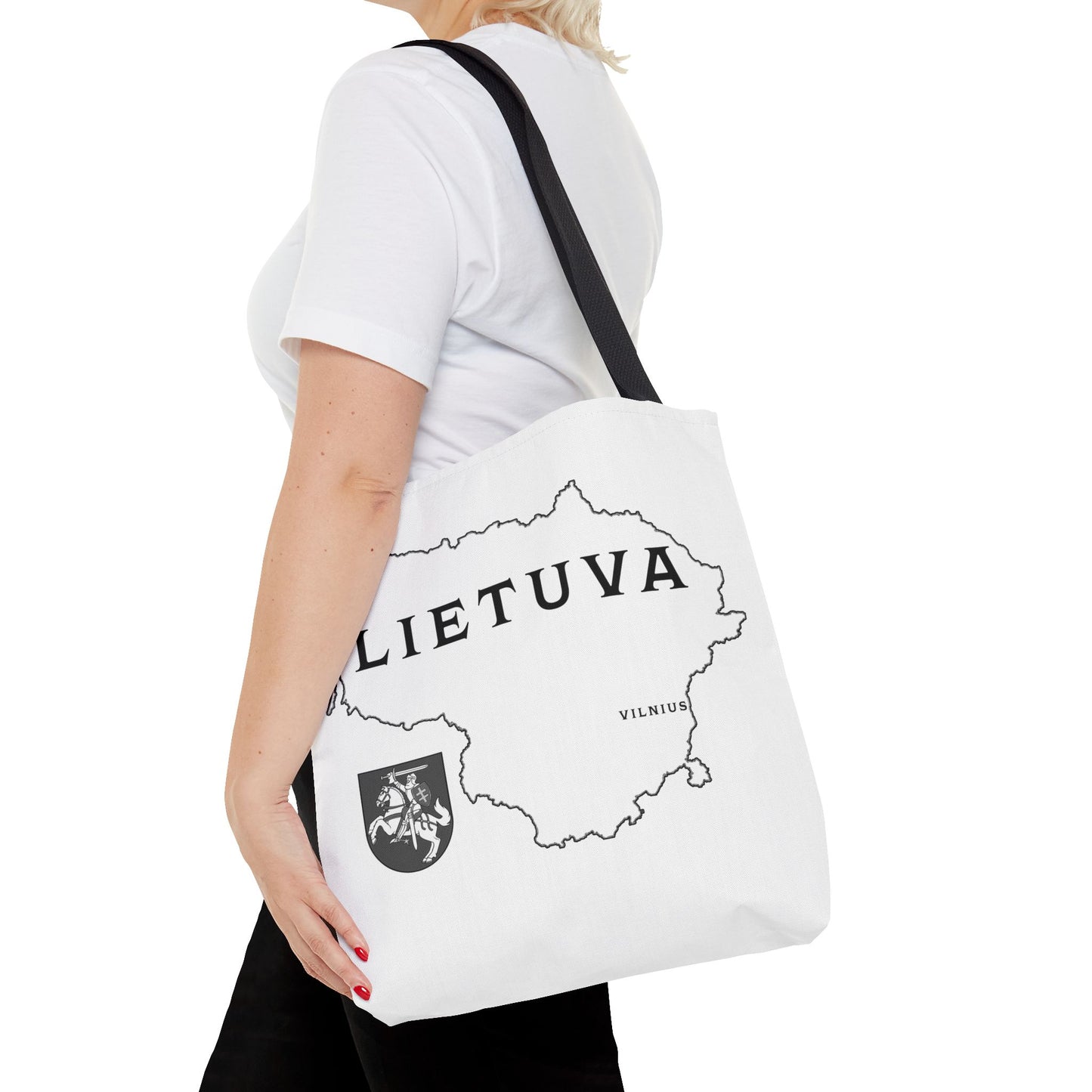 Lietuva Map Tote Bag - Stylish Travel Bag for Lithuanian Pride