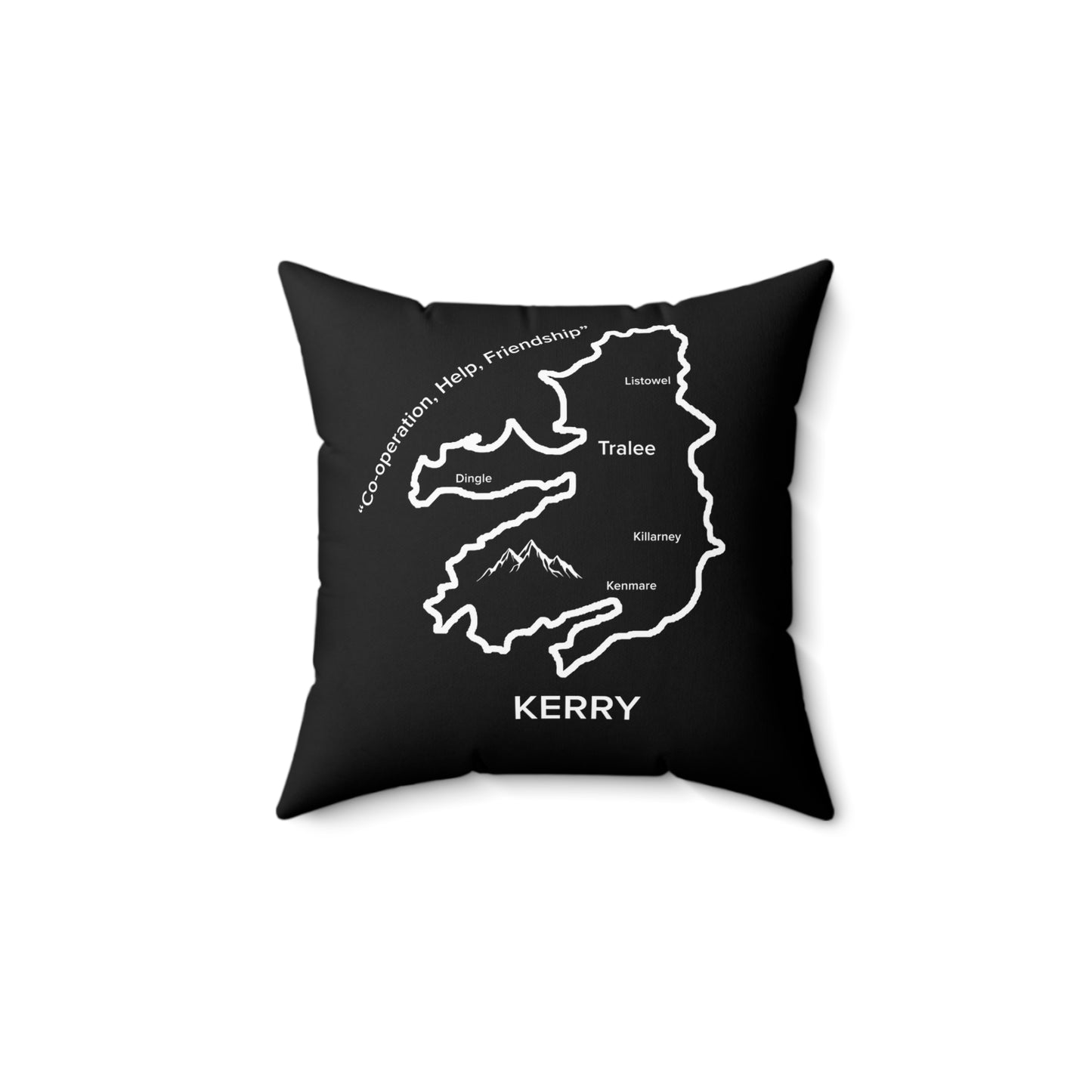 Kerry Spun Polyester Square Pillow Black Edition 2 Sizes
