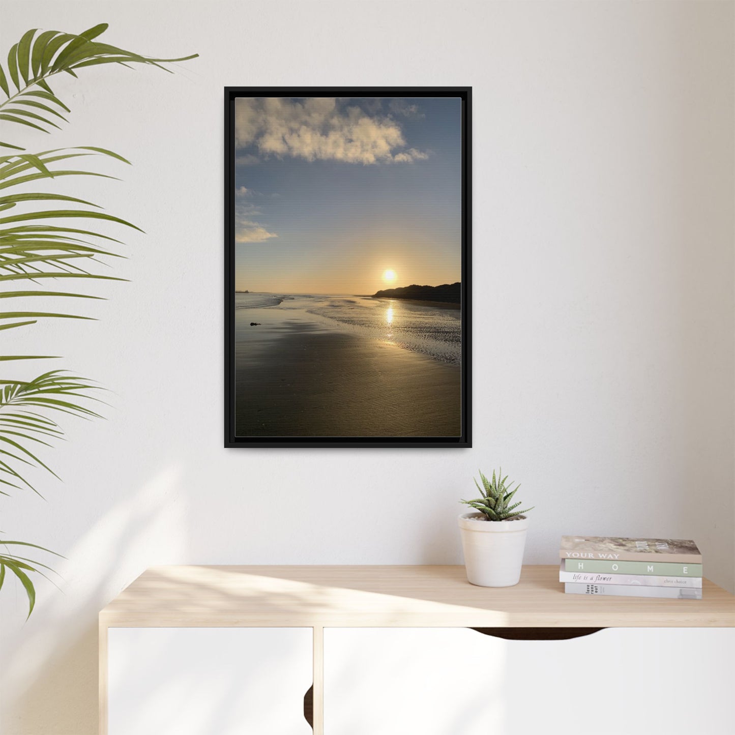 Sunset Matte Canvas, Framed (Multi-color)
