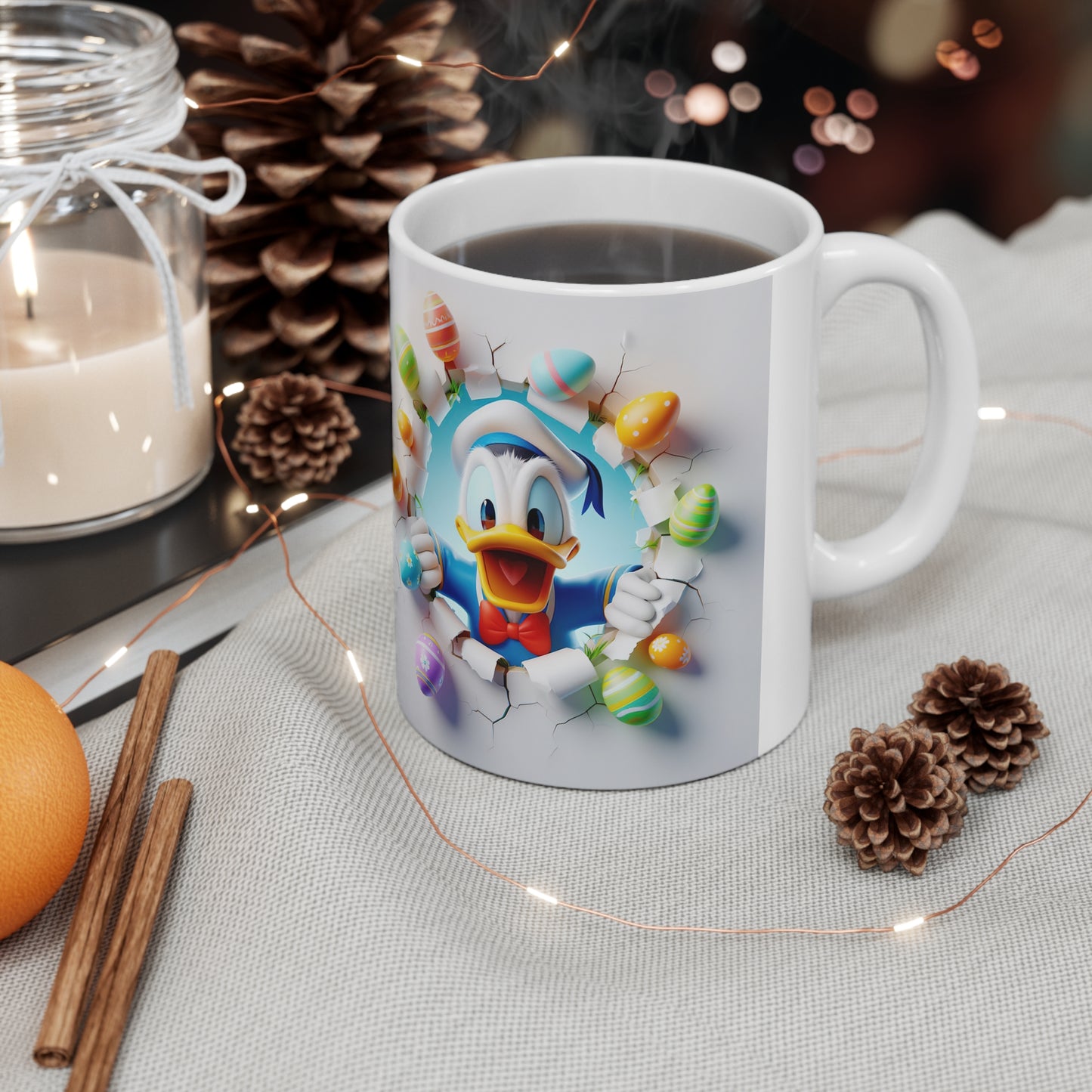Whimsical Easter Ceramic Coffee Cups – 11oz & 15oz with Playful Duck Design