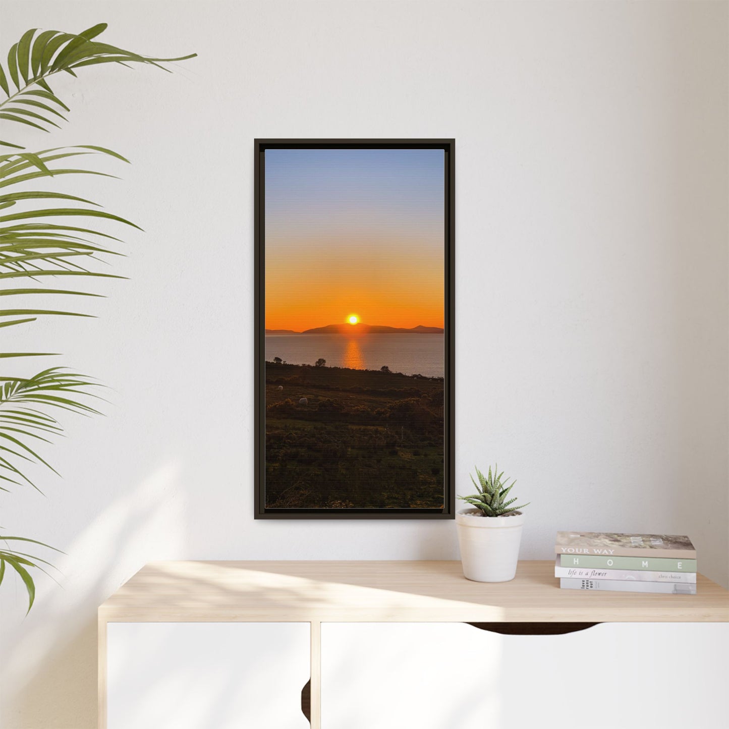 Sunset Ring Of Kerry Matte Canvas, Framed (Multi-color)