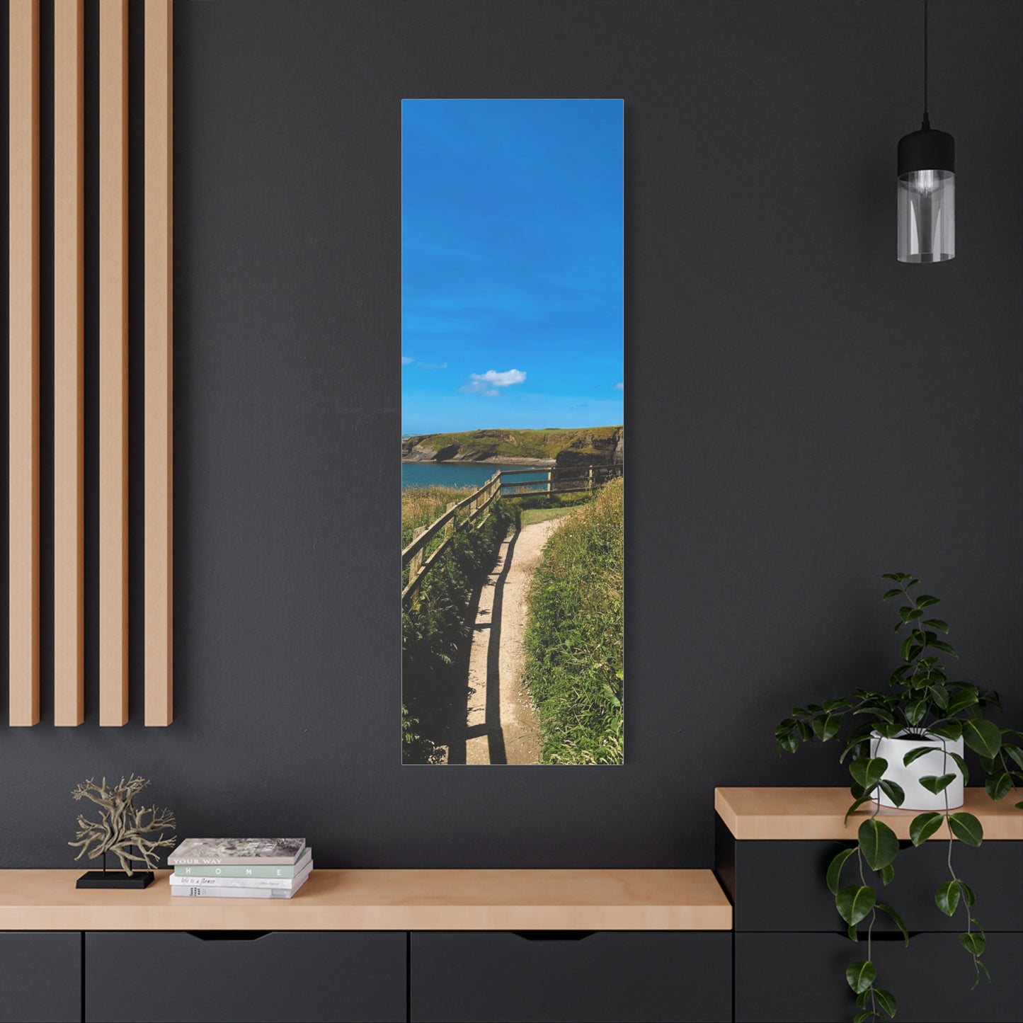 Sunny Walk In Ballybunion Matte Canvas, Stretched, 1.25"