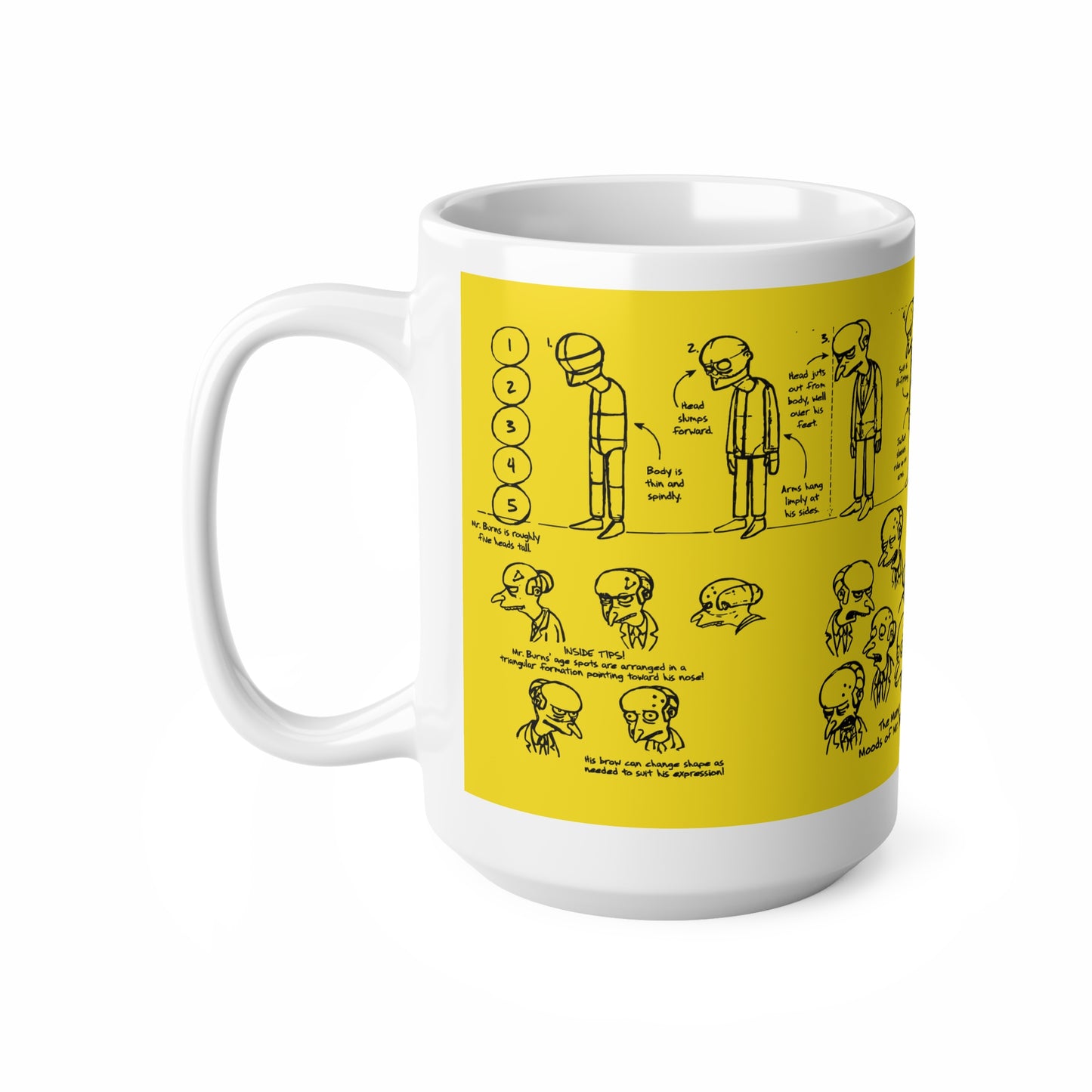 Funny Cartoon Coffee Mugs - Mr. Burns Designs, 11oz & 15oz