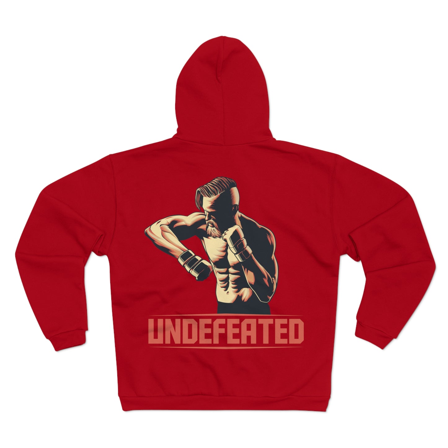 Undefeated Unisex Hooded Zip Sweatshirt - Perfect for Fighters and Casual Wear