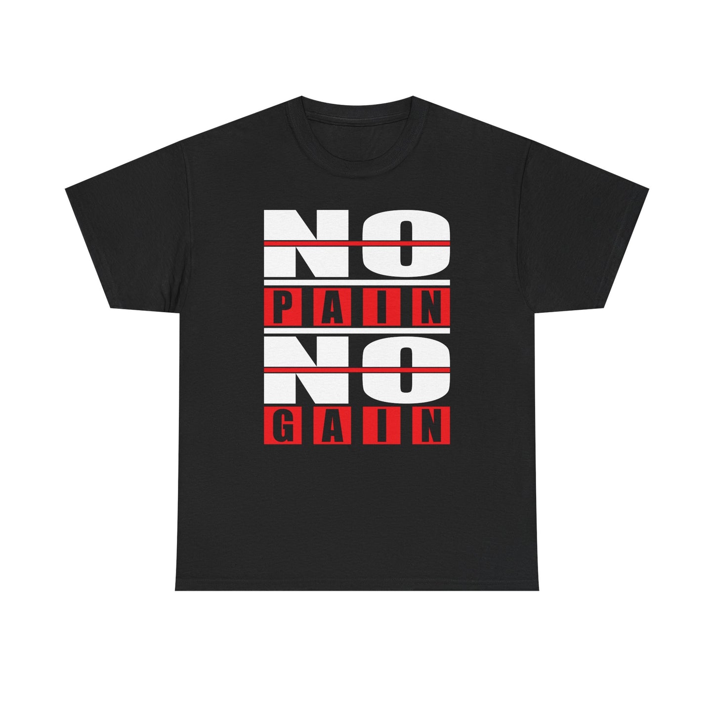 Motivational Fitness Tee - No Pain No Gain Unisex Heavy Cotton T-Shirt