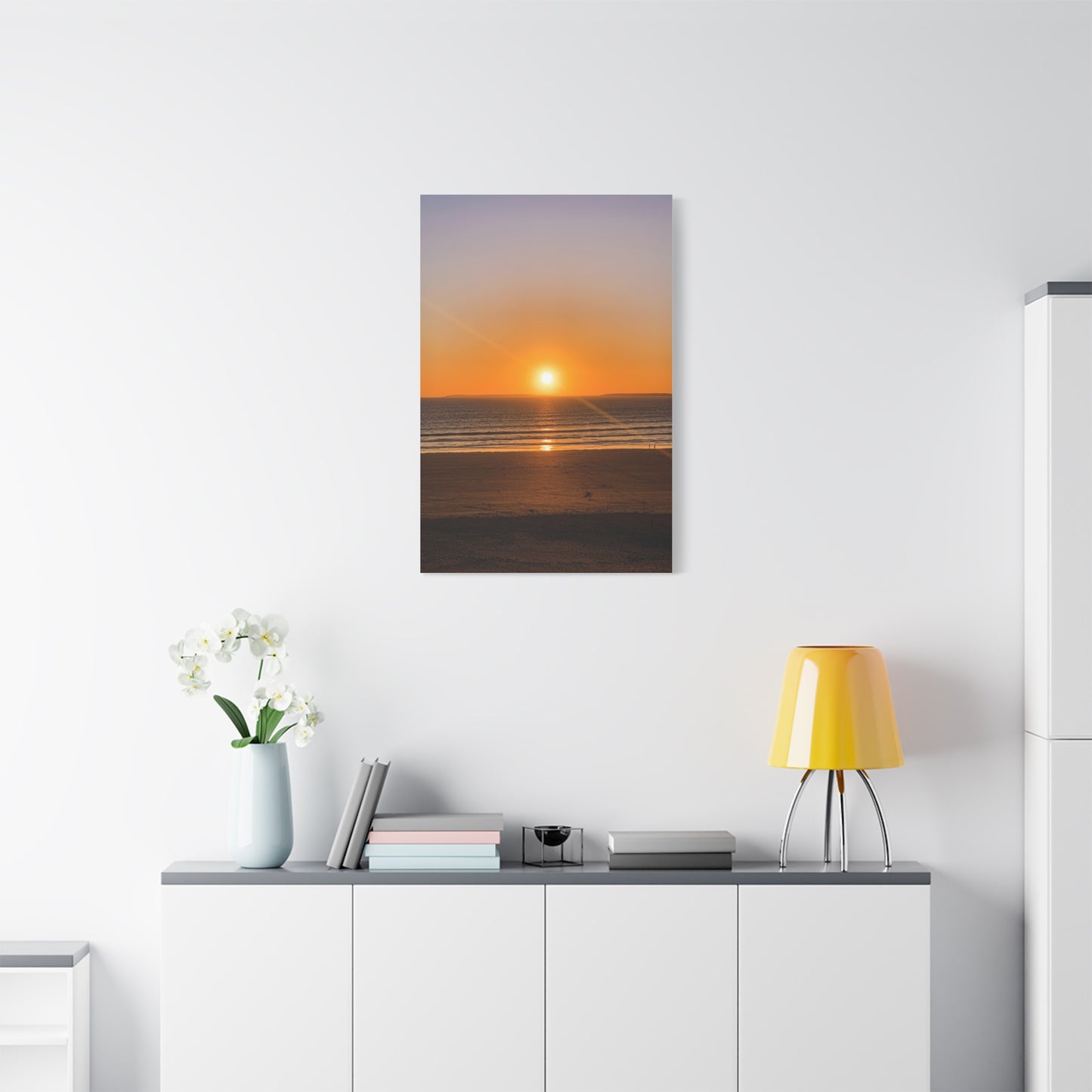 Sunset in ocean Matte Canvas, Stretched, 1.25"