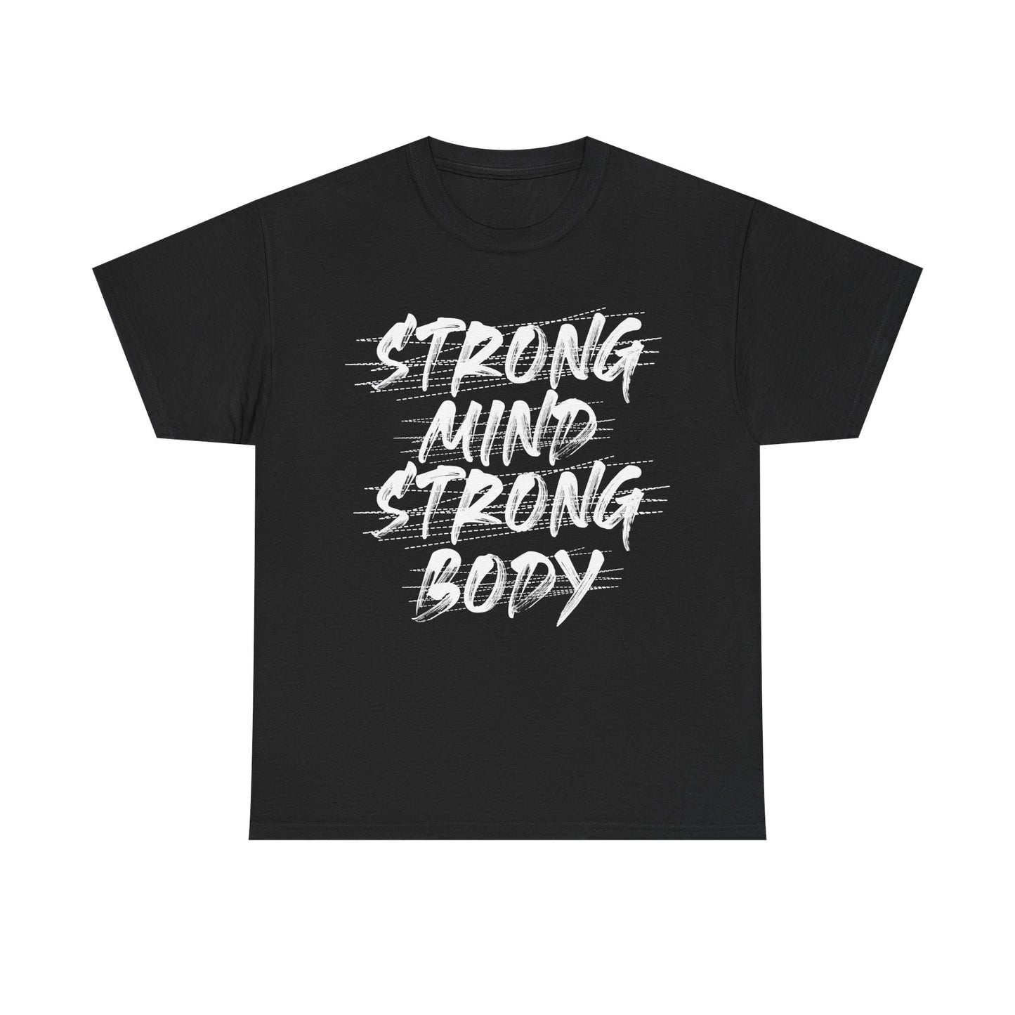 Strong Mind Strong Body Unisex Heavy Cotton Tee - Motivational Fitness Shirt