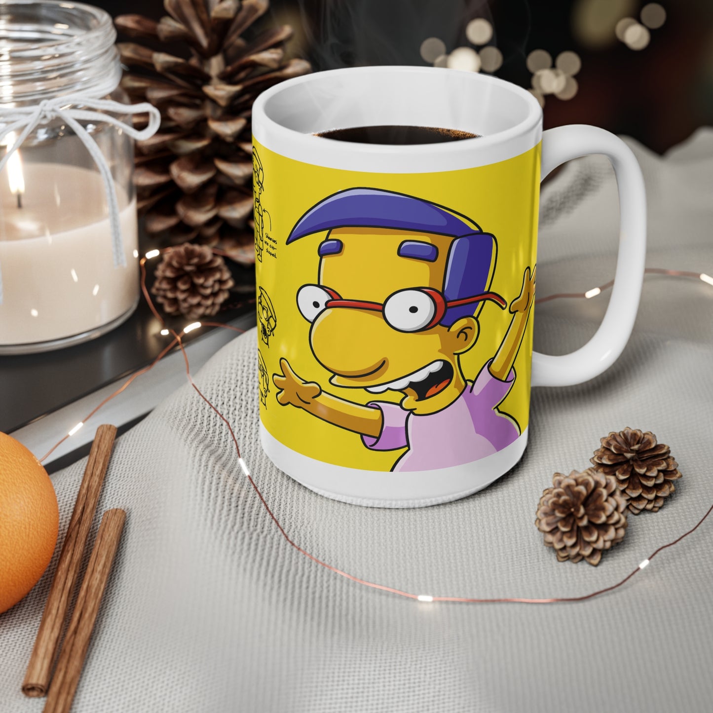 Funny Ceramic Coffee Mug - The Many Moods of Millhouse - 11oz/15oz