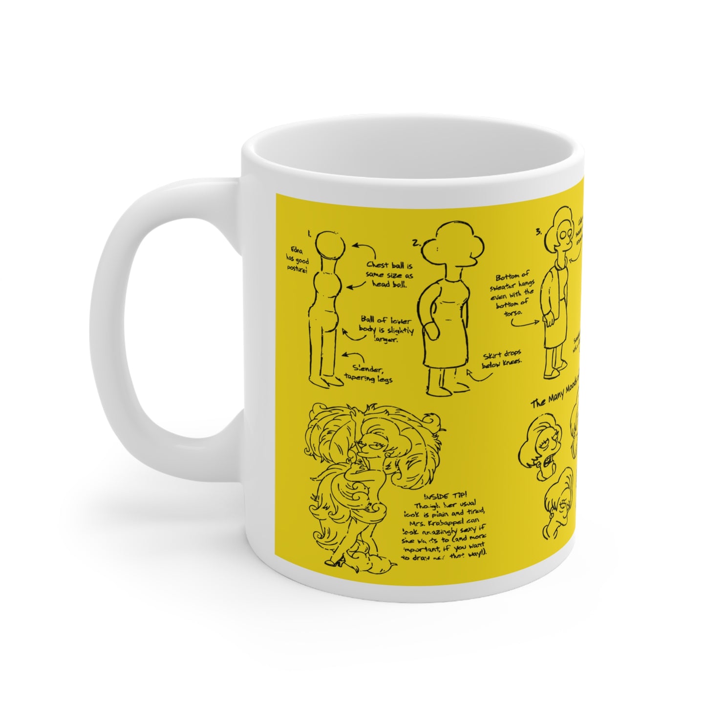 Mrs. Krabappel Moods Ceramic Coffee Cup - Fun 11oz & 15oz Mugs for Teachers and Fans