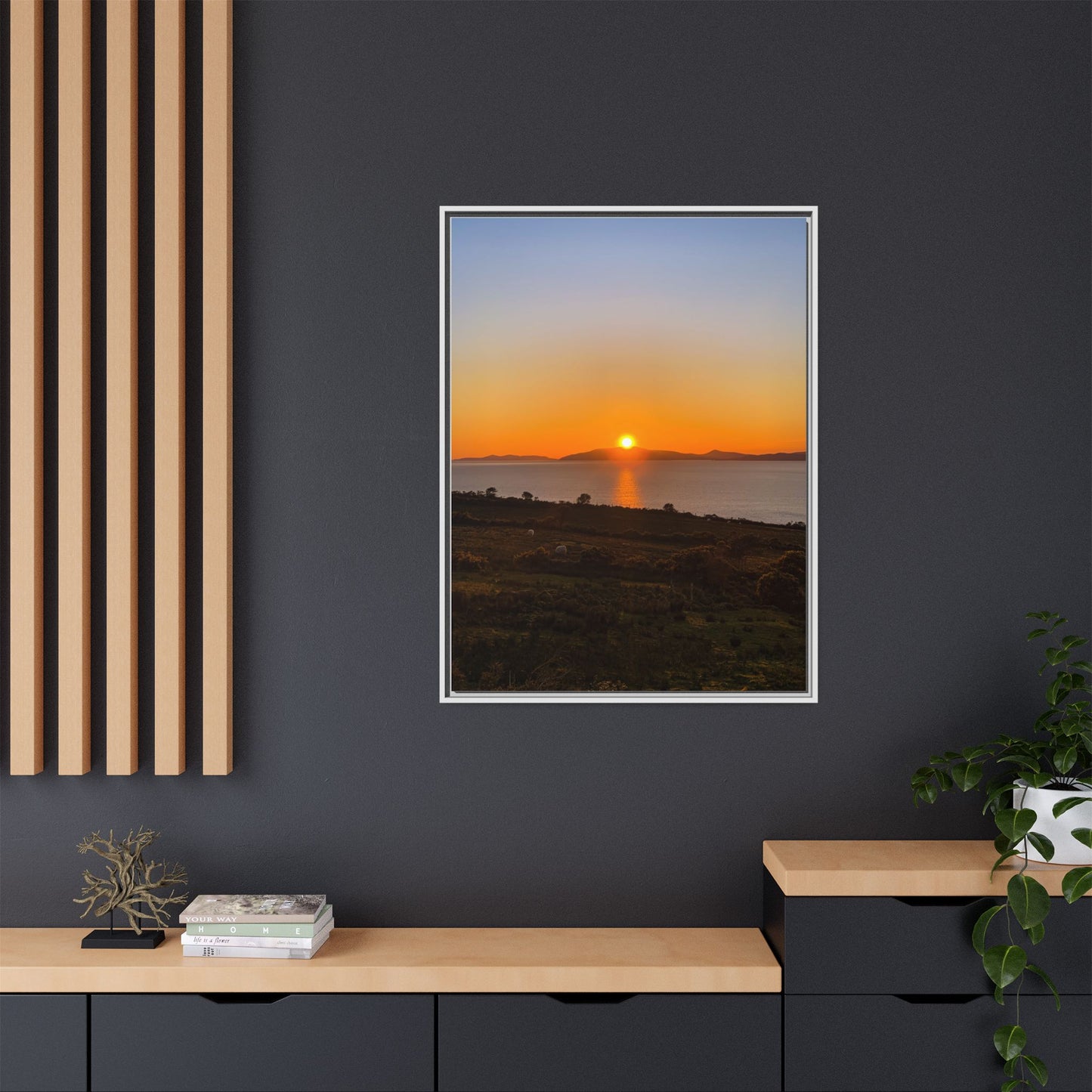 Sunset Ring Of Kerry Matte Canvas, Framed (Multi-color)