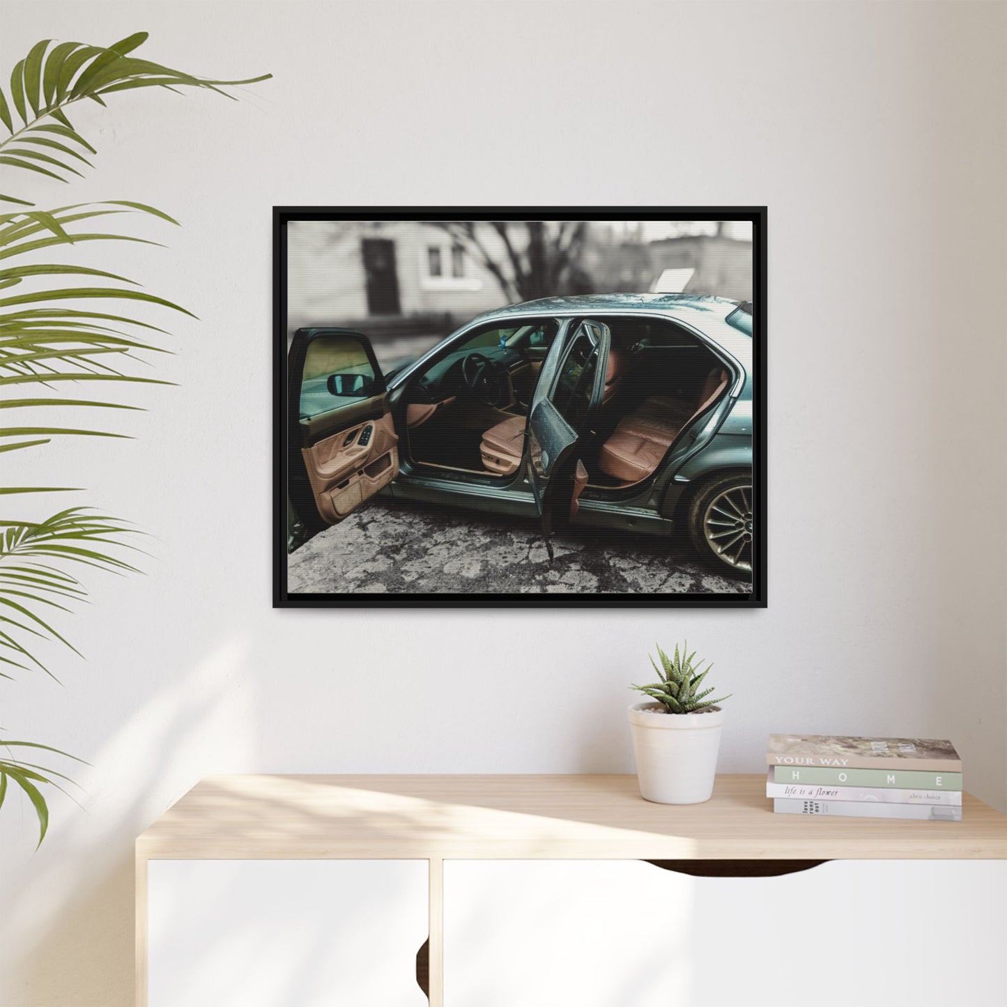 BMW 7 Matte Canvas, Framed (Multi-color)