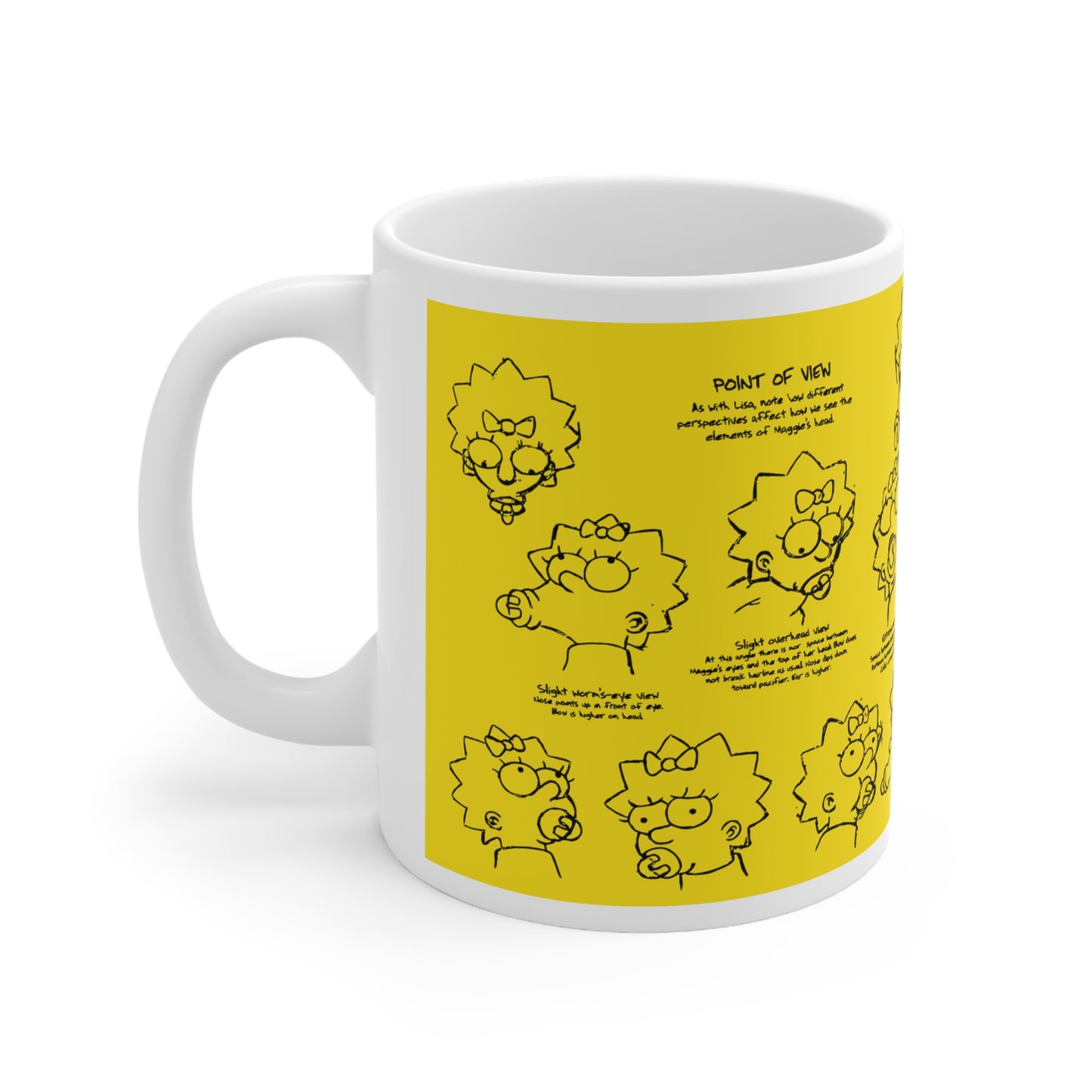 Maggie Ceramic Coffee Cups – Fun 11oz & 15oz Mugs | Cartoon Coffee Mug Gift for Fans