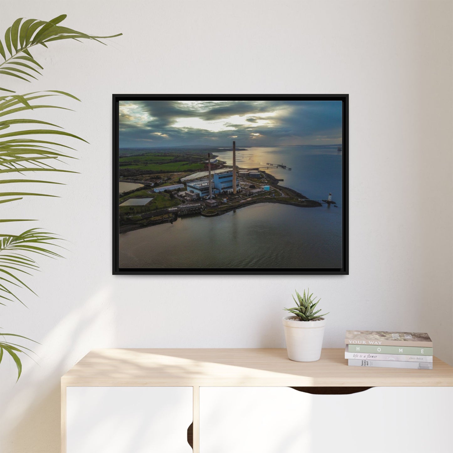Target Power Station Matte Canvas, Framed (Multi-color)