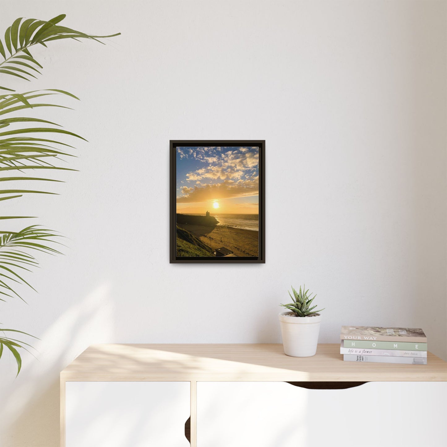 Ballybunion Sunset Castle Matte Canvas, Framed (Multi-color)