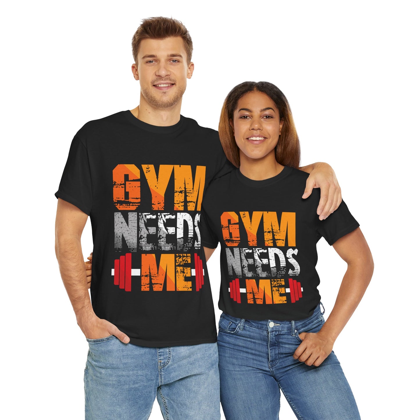 Unisex Heavy Cotton Tee - 'Gym & Me' Fitness Shirt